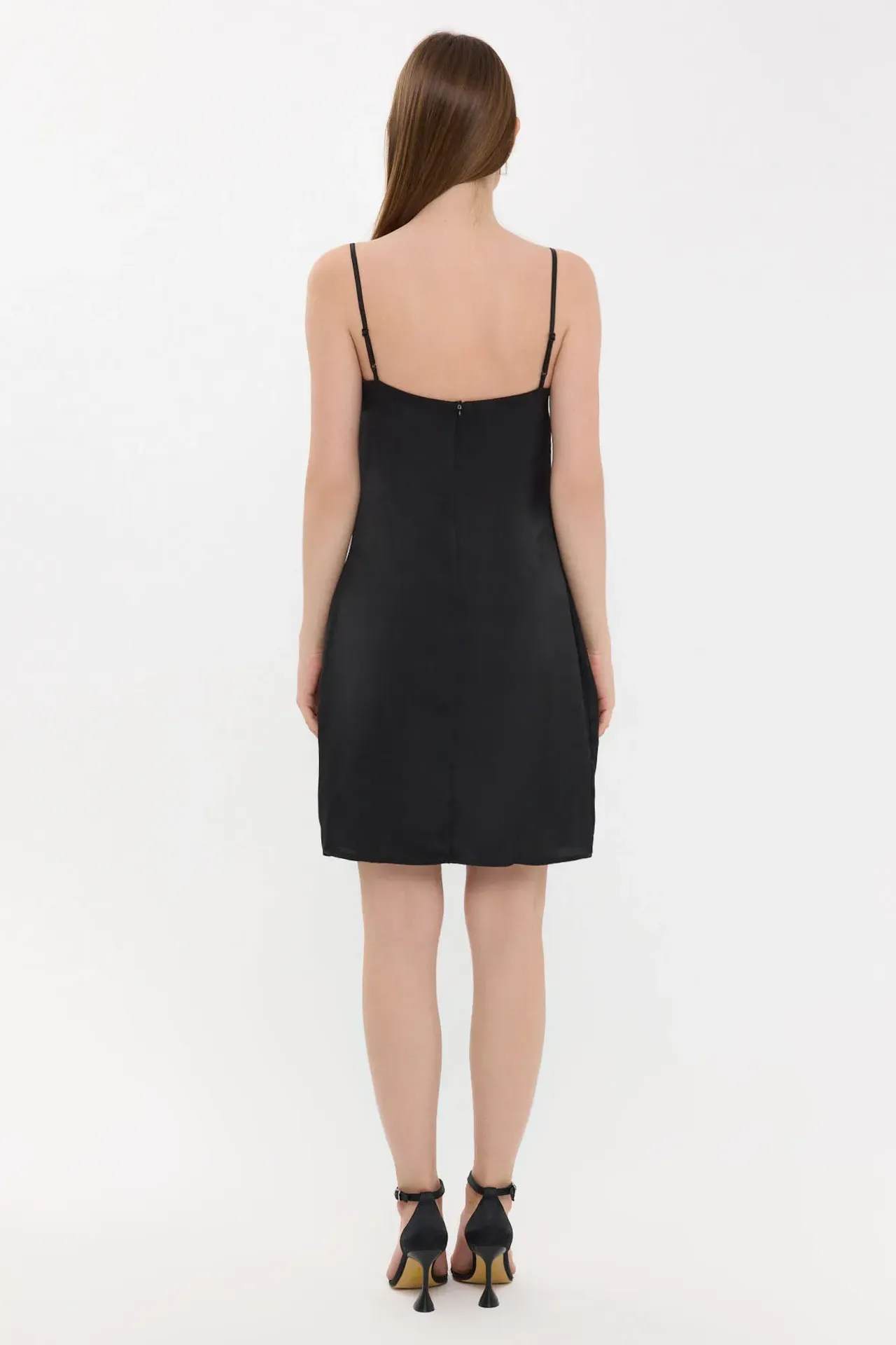 Spaghetti Strap Tie-Front Mini Dress