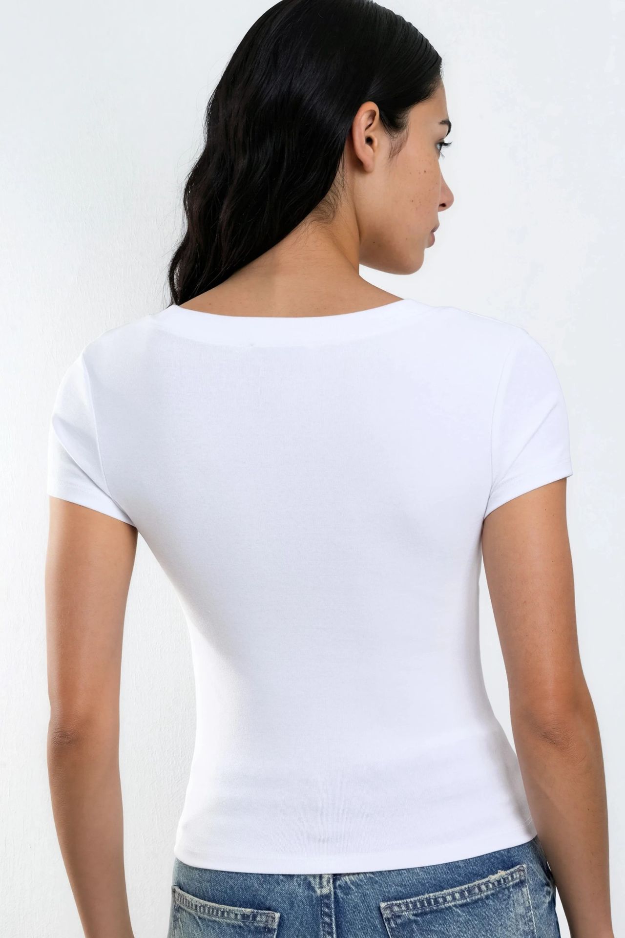 BUSEM Elastic V-Neck Short Sleeve T-Shirt 3