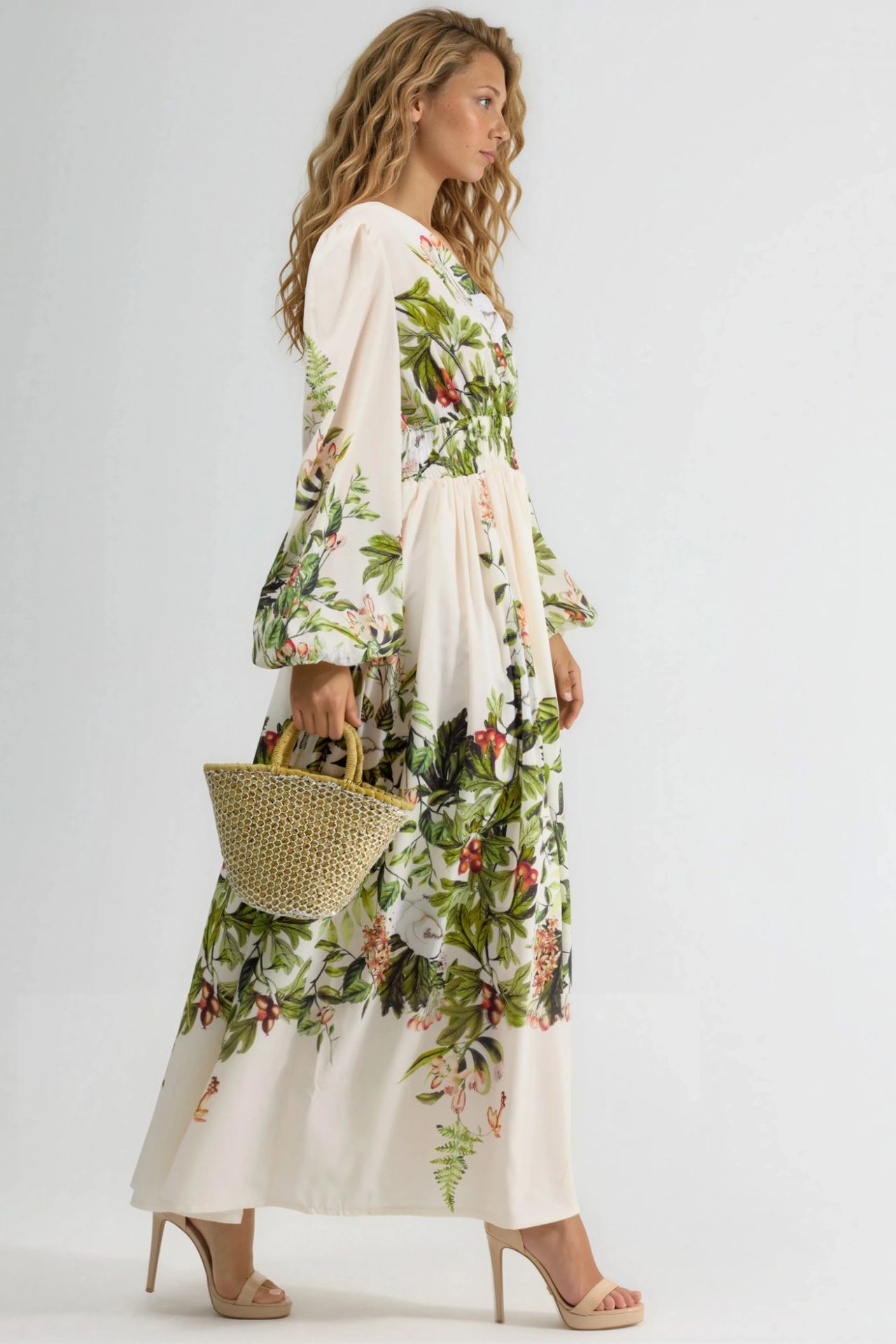 MSN Floral V-Neck Long Sleeve Maxi Dress 5