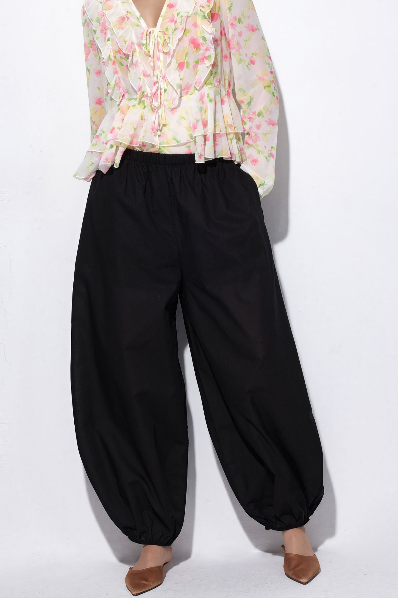 BUSEM Elastic Waist Balloon Pants 1
