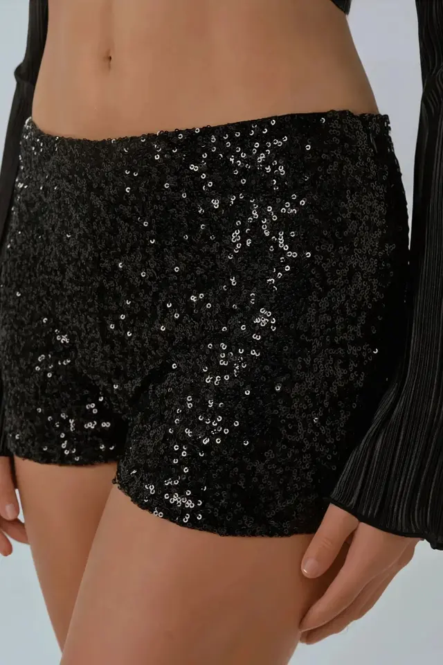 Textured Sequin Shorts