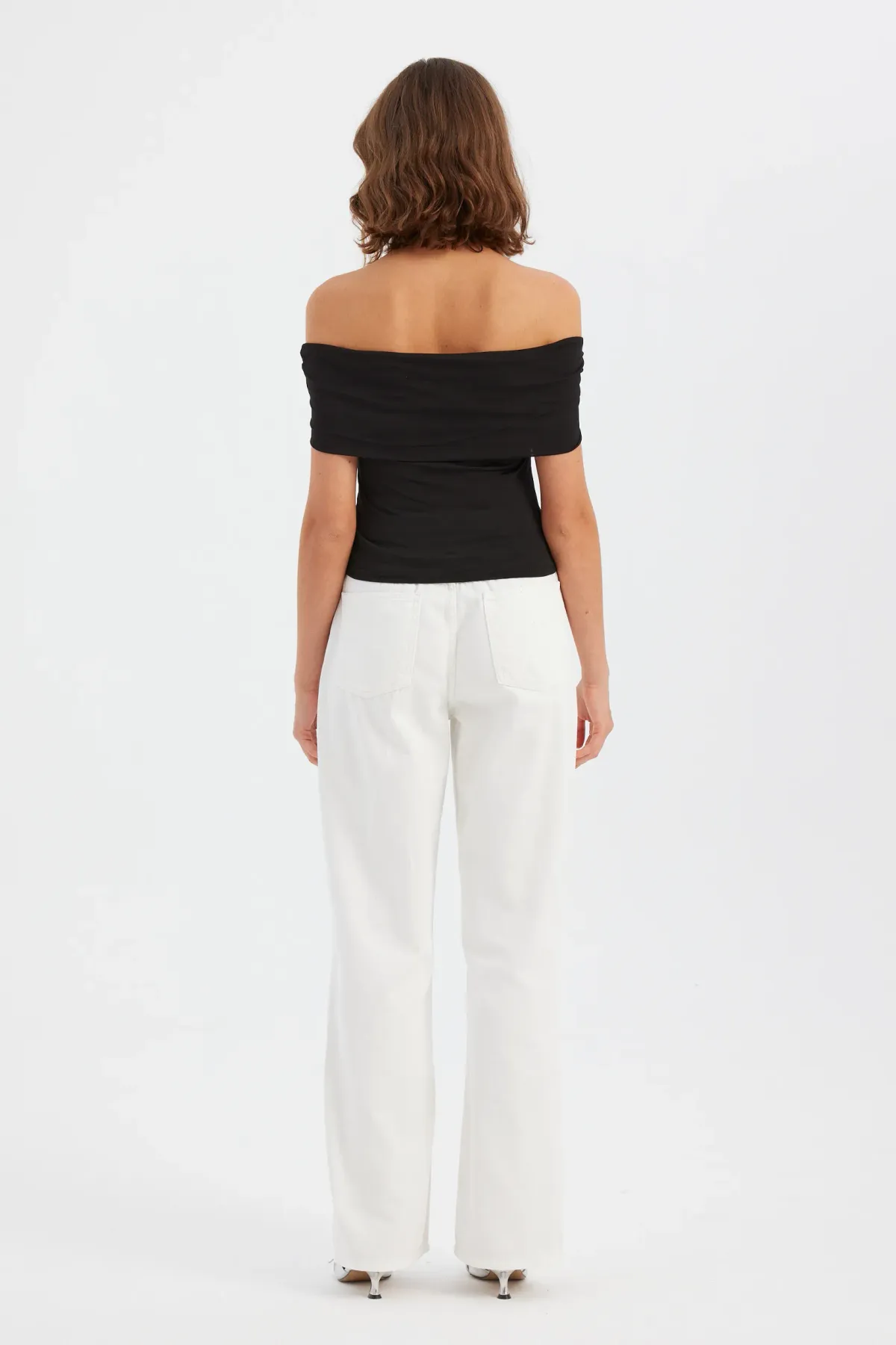 Off-Shoulder Ruched Bodycon Crop Top 6