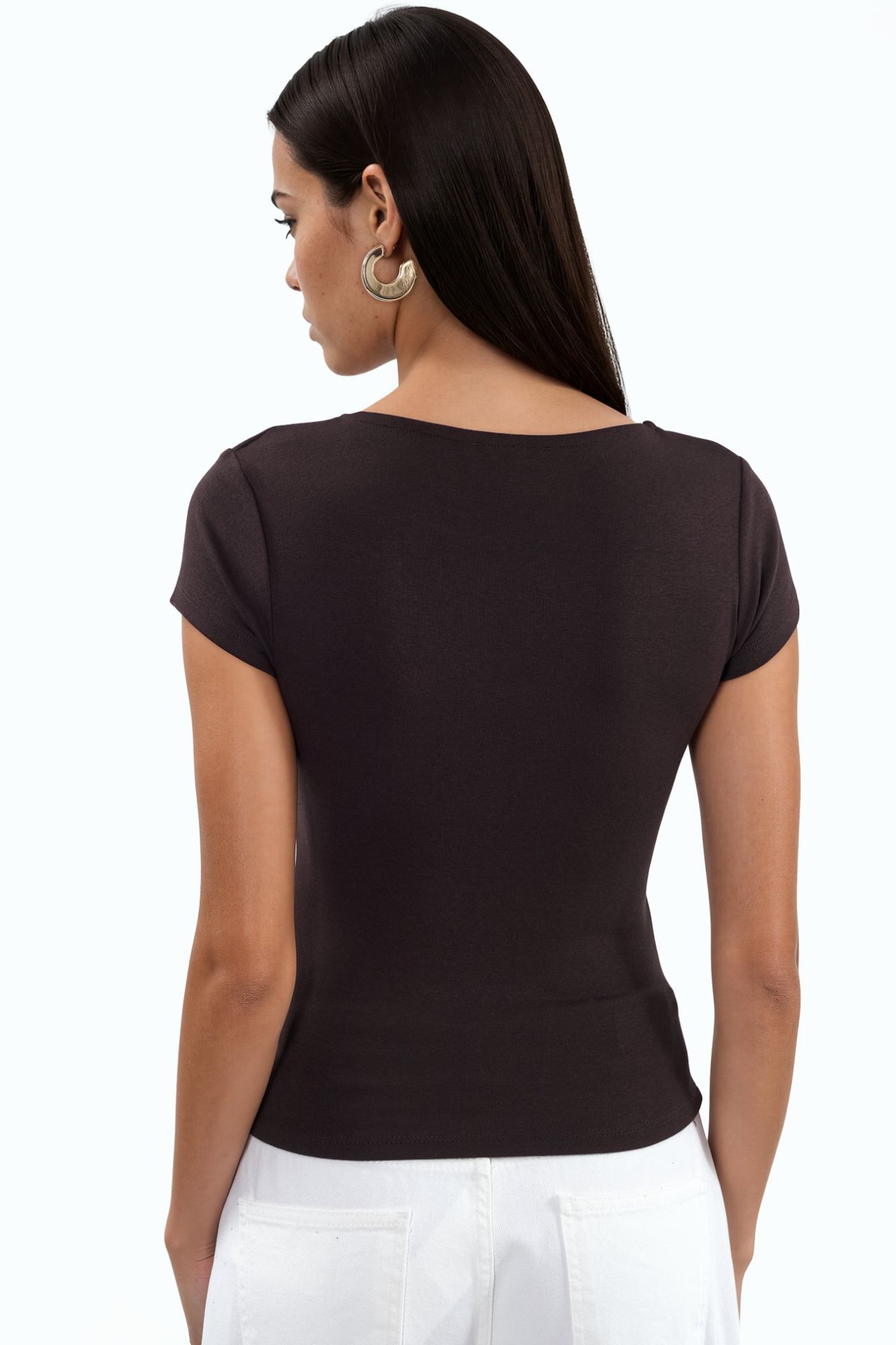 BUSEM V-Neck Modal Cotton Blend Blouse 2