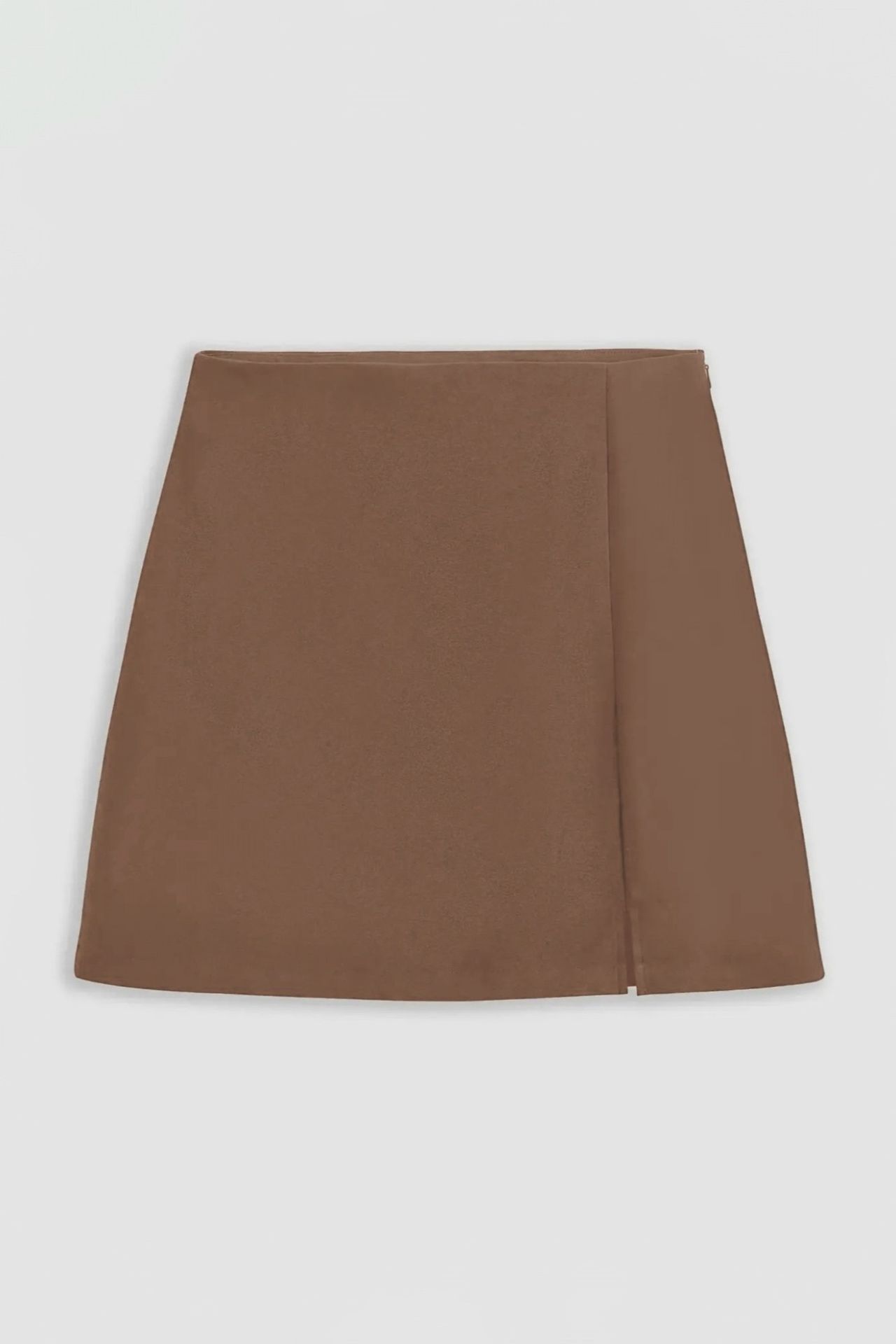 High Waist Mini Skirt with Slit 1