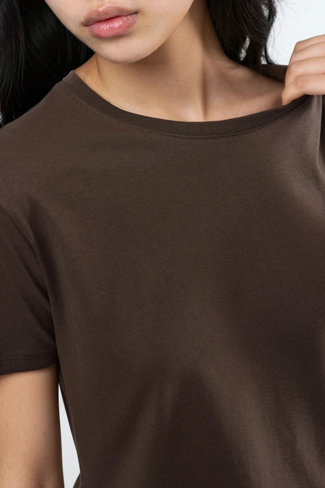 BUSEM Plain Crew Neck Cotton T-Shirt 5