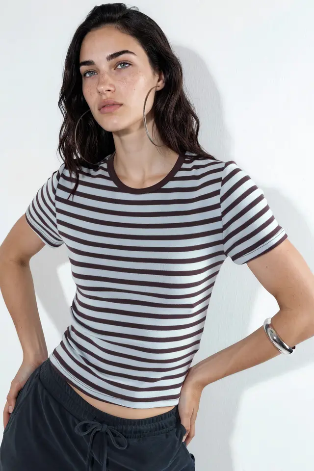 BUSEM Striped Crew Neck T-Shirt