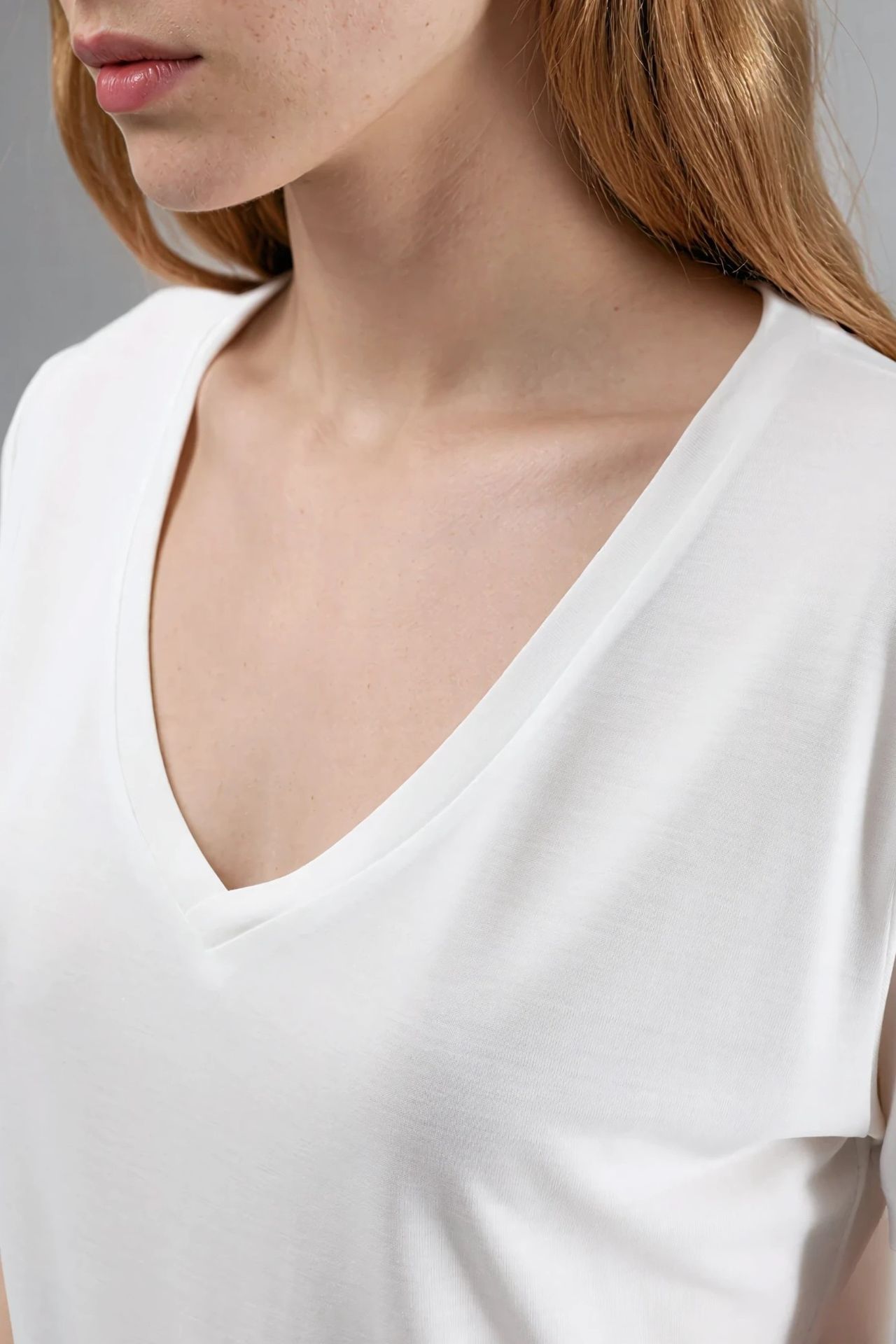BUSEM V-Neck Short Sleeve Modal Blouse 5