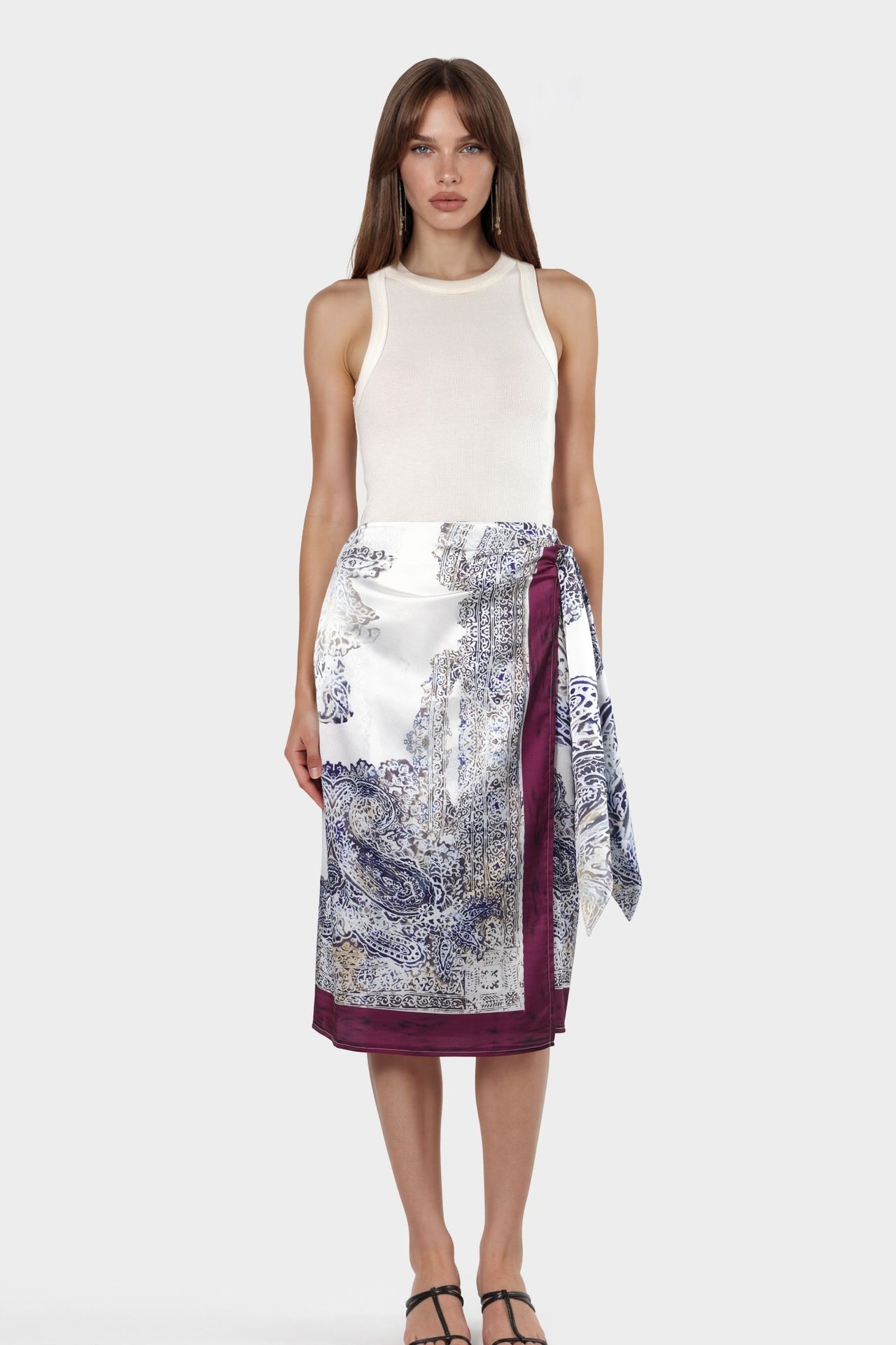 Satin Wrap Skirt 7