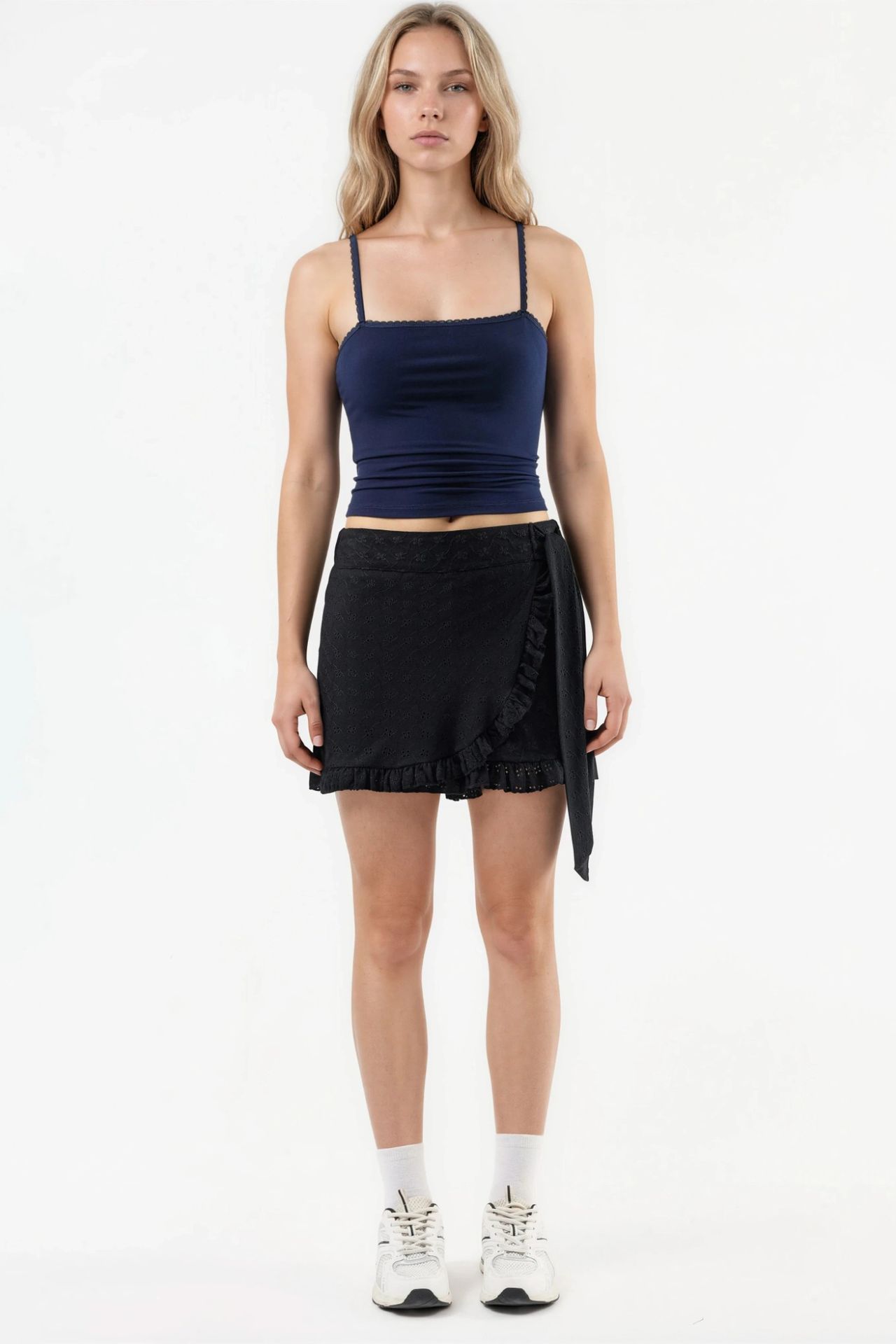 BUSEM High Waist Embroidered Mini Skort 7