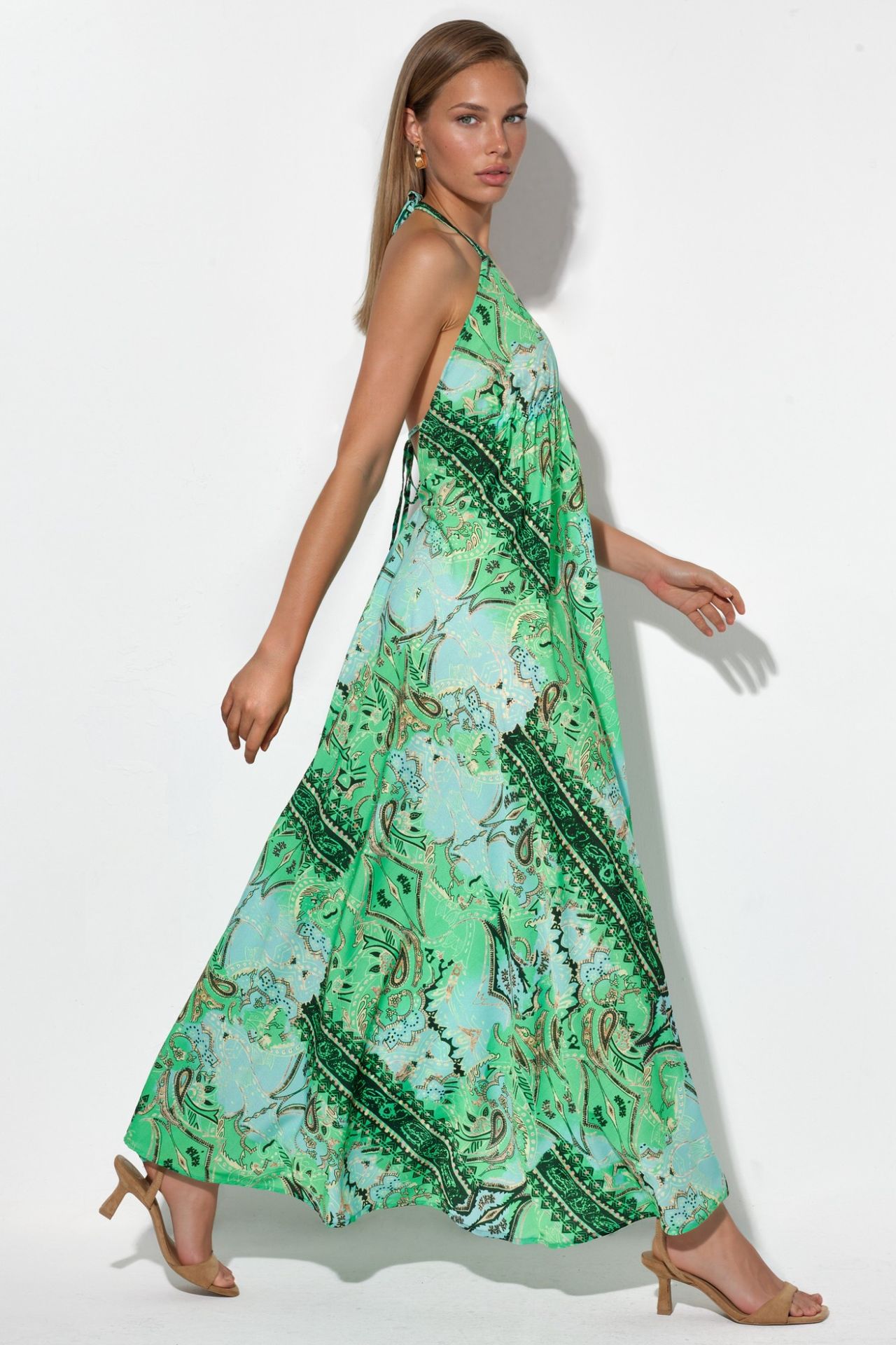 Ethnic Patterned Bohemian Maxi Dress 3
