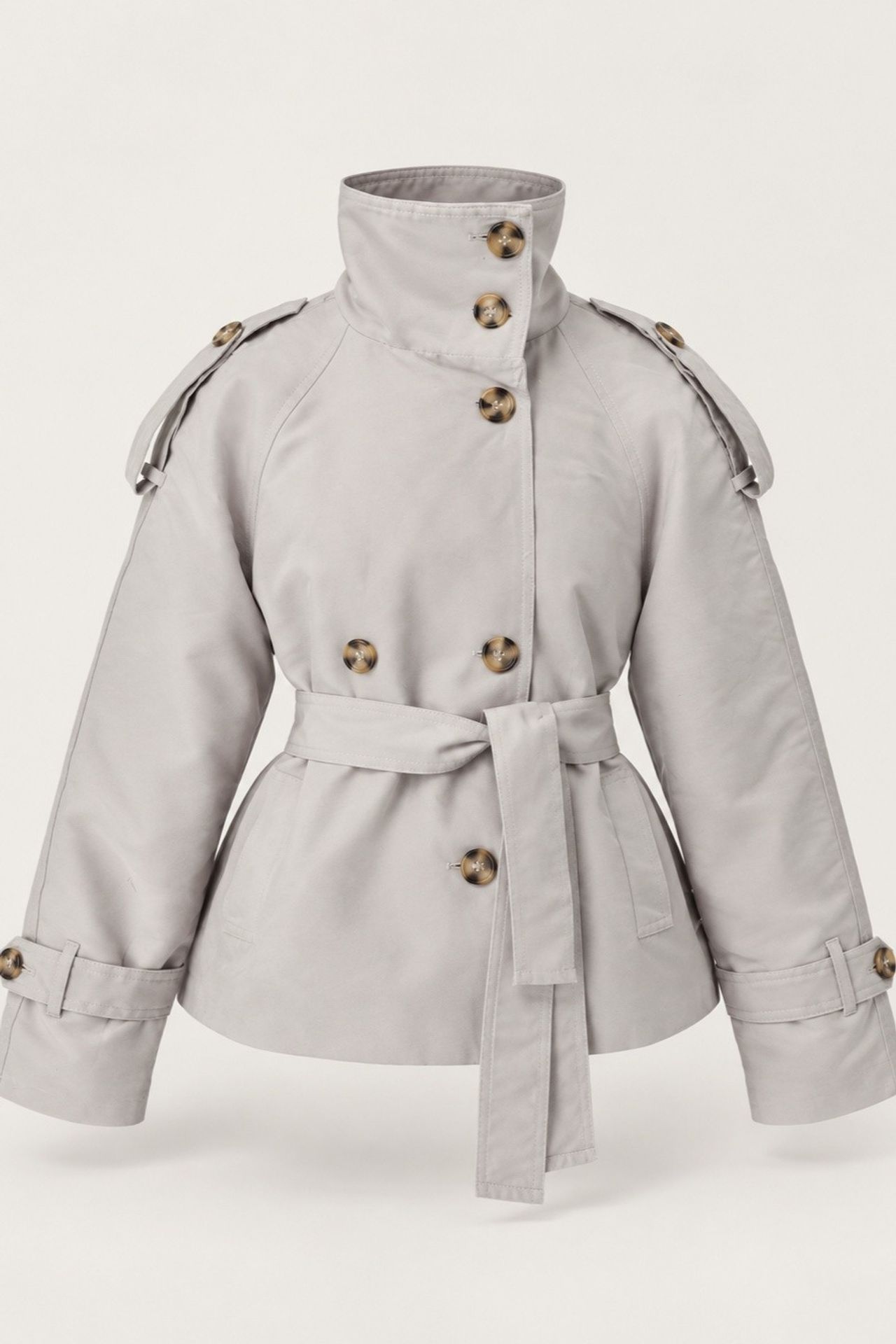 Stand Collar Trench Jacket 5