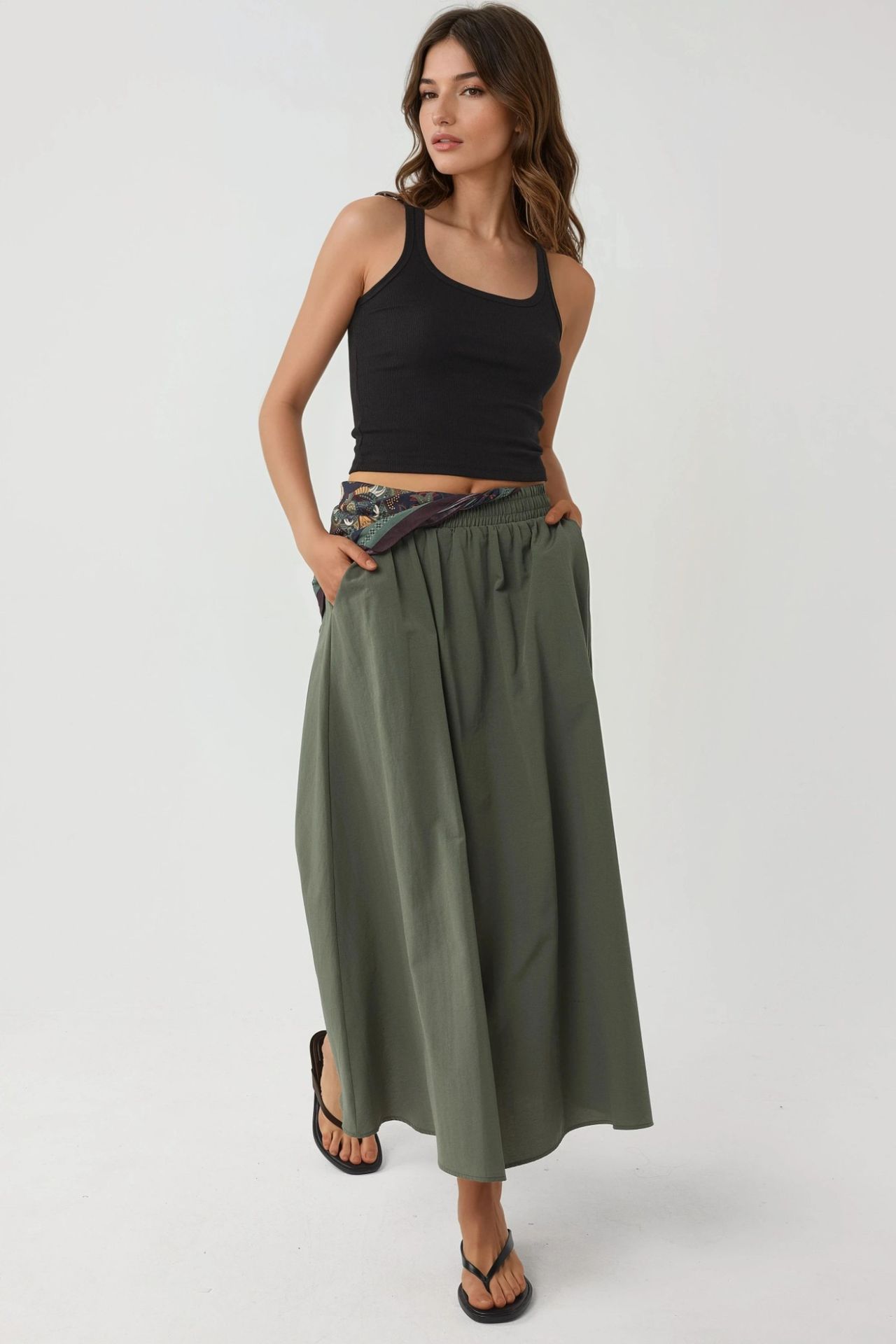 BUSEM Fitted U Collar Knitted Tank Top 4
