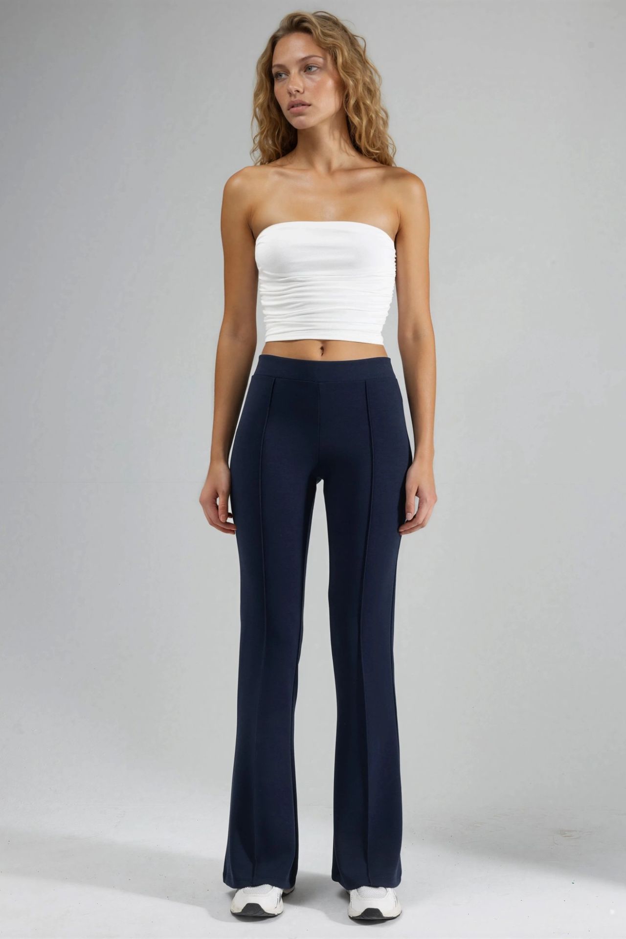 BUSEM Ribbed Elastic Flare Pants 6