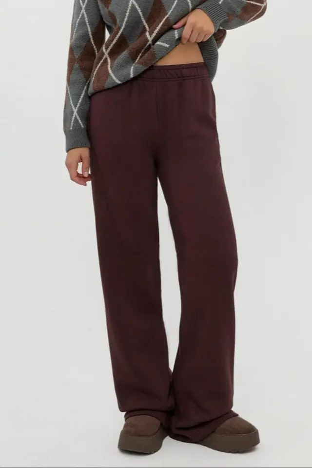 Women's Wide-Leg Cotton-Blend Sweatpants