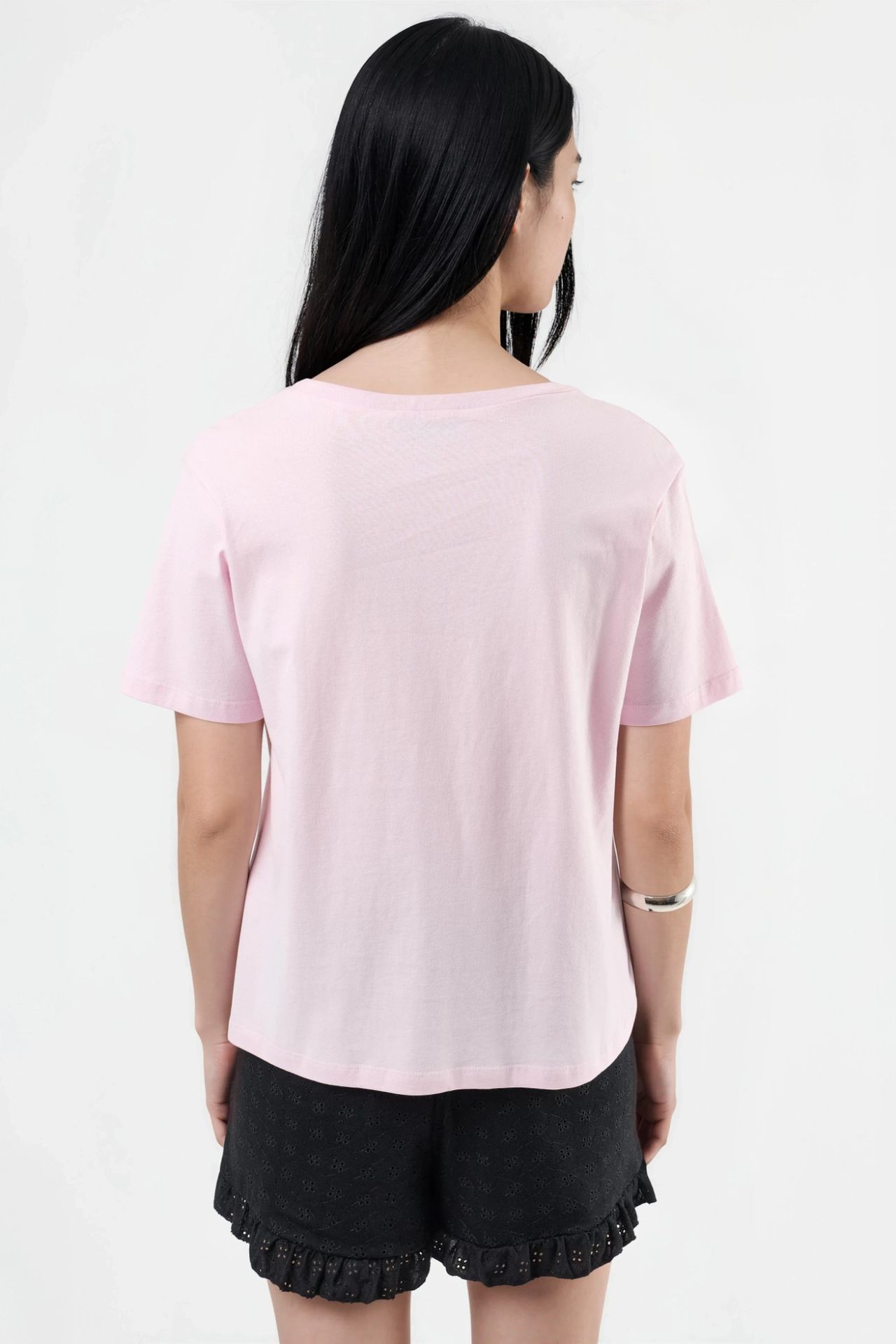 BUSEM V-Neck Solid Knit T-Shirt 3