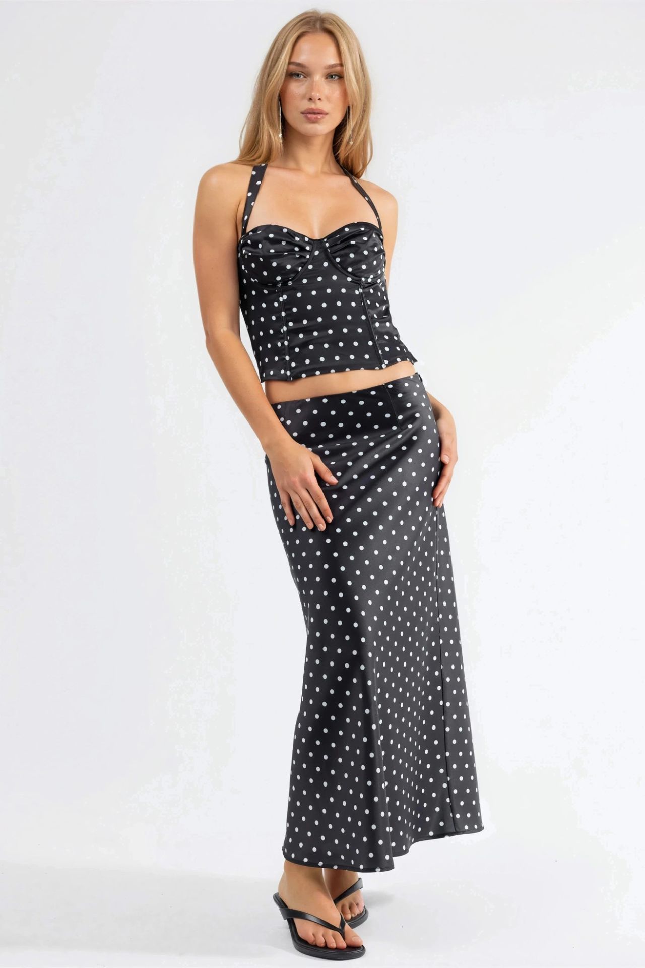 Polka Dot Maxi Skirt 2