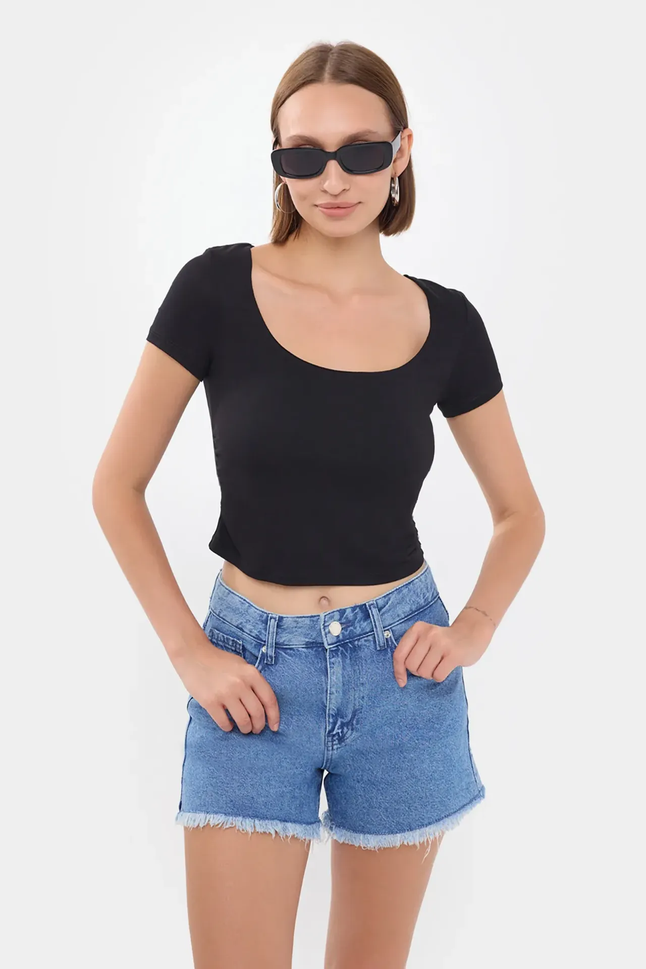 Scoop Neck Crop Top