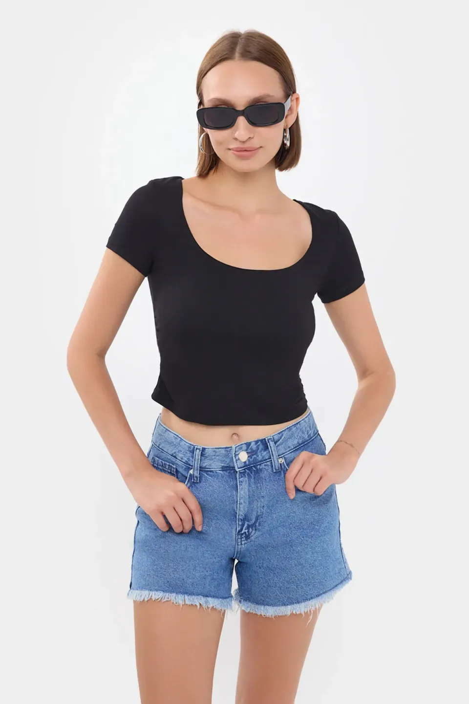 Scoop Neck Crop Top