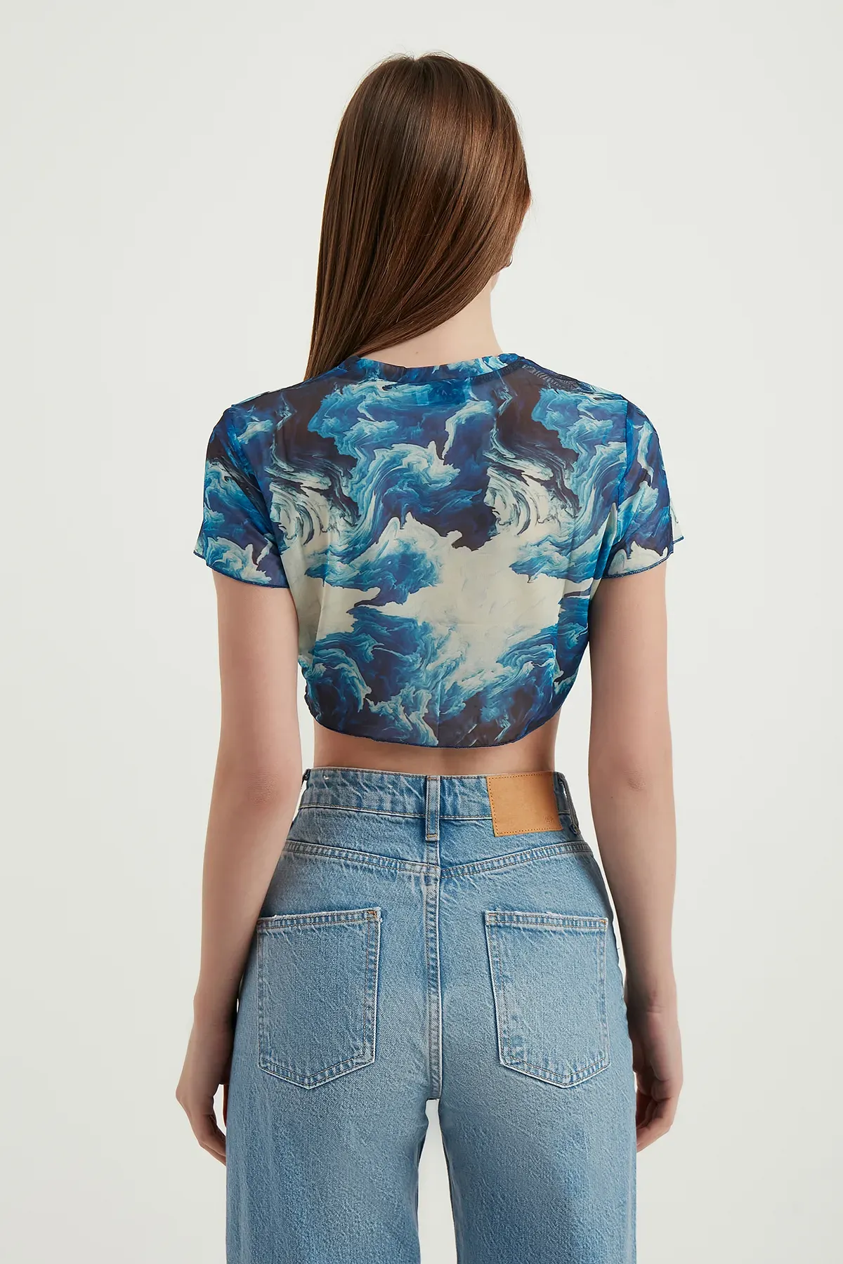 Soyut Tül Crop Top 4