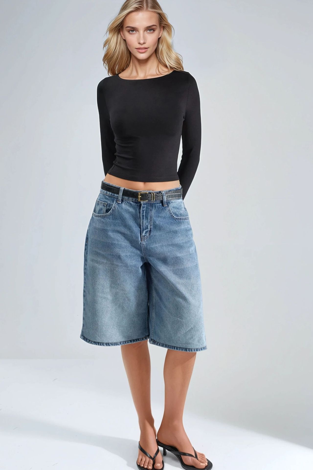 BUSEM Slim Fit Crop Blouse with Back Detail 6