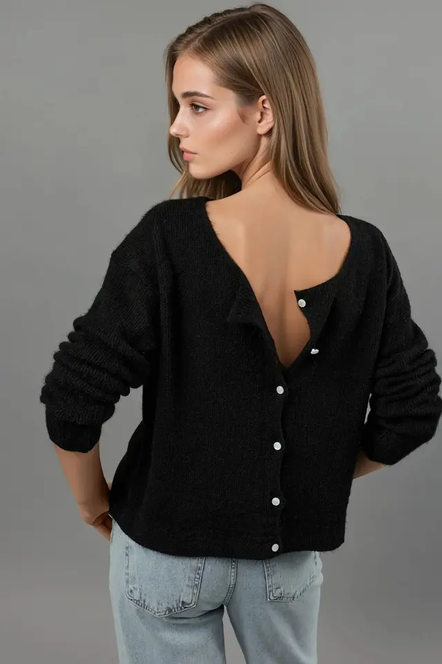 Ultra Soft Crew Neck Buttoned Dual-use Cardigan