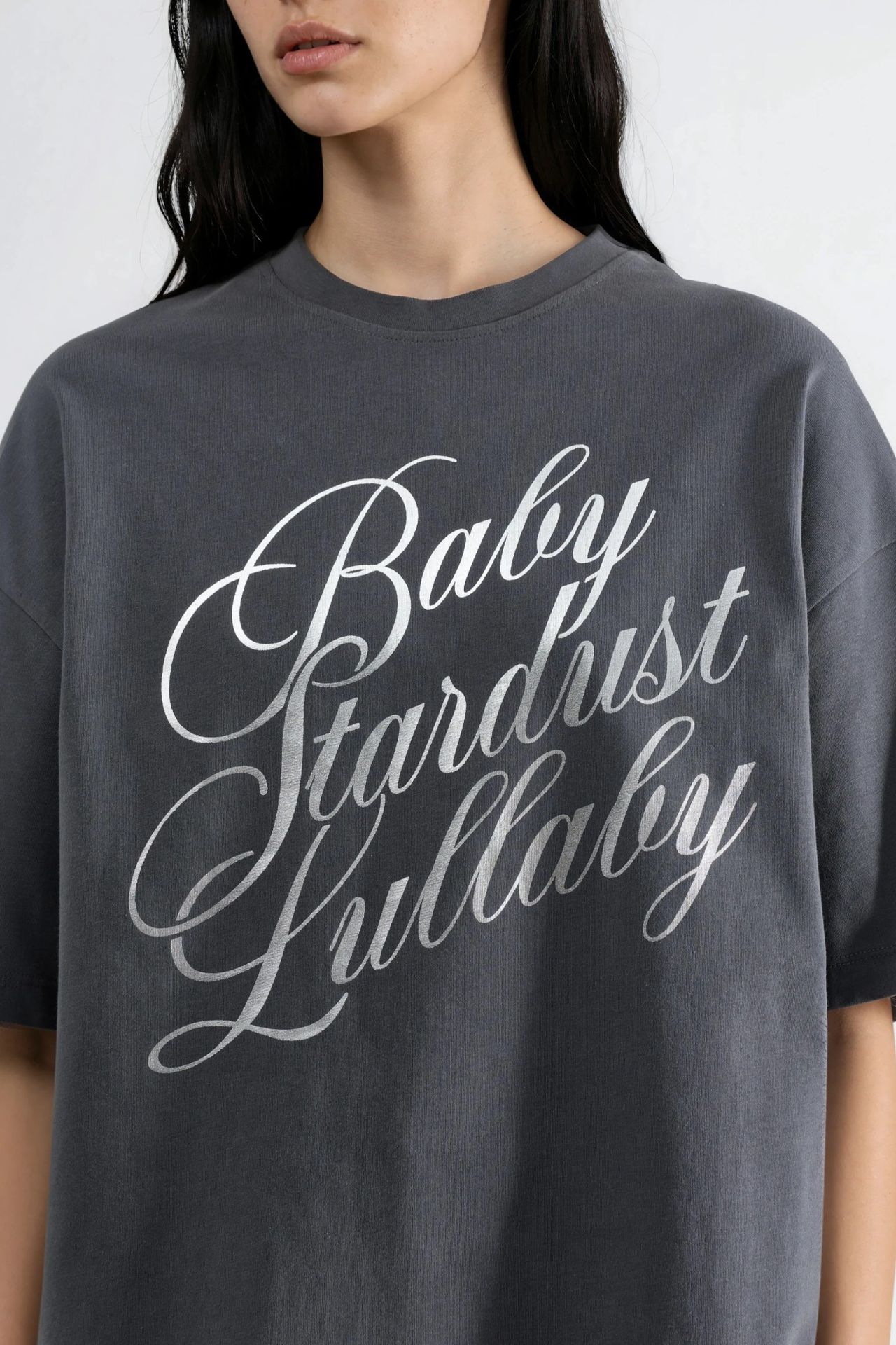 BUSEM Oversized Text Printed T-Shirt 6