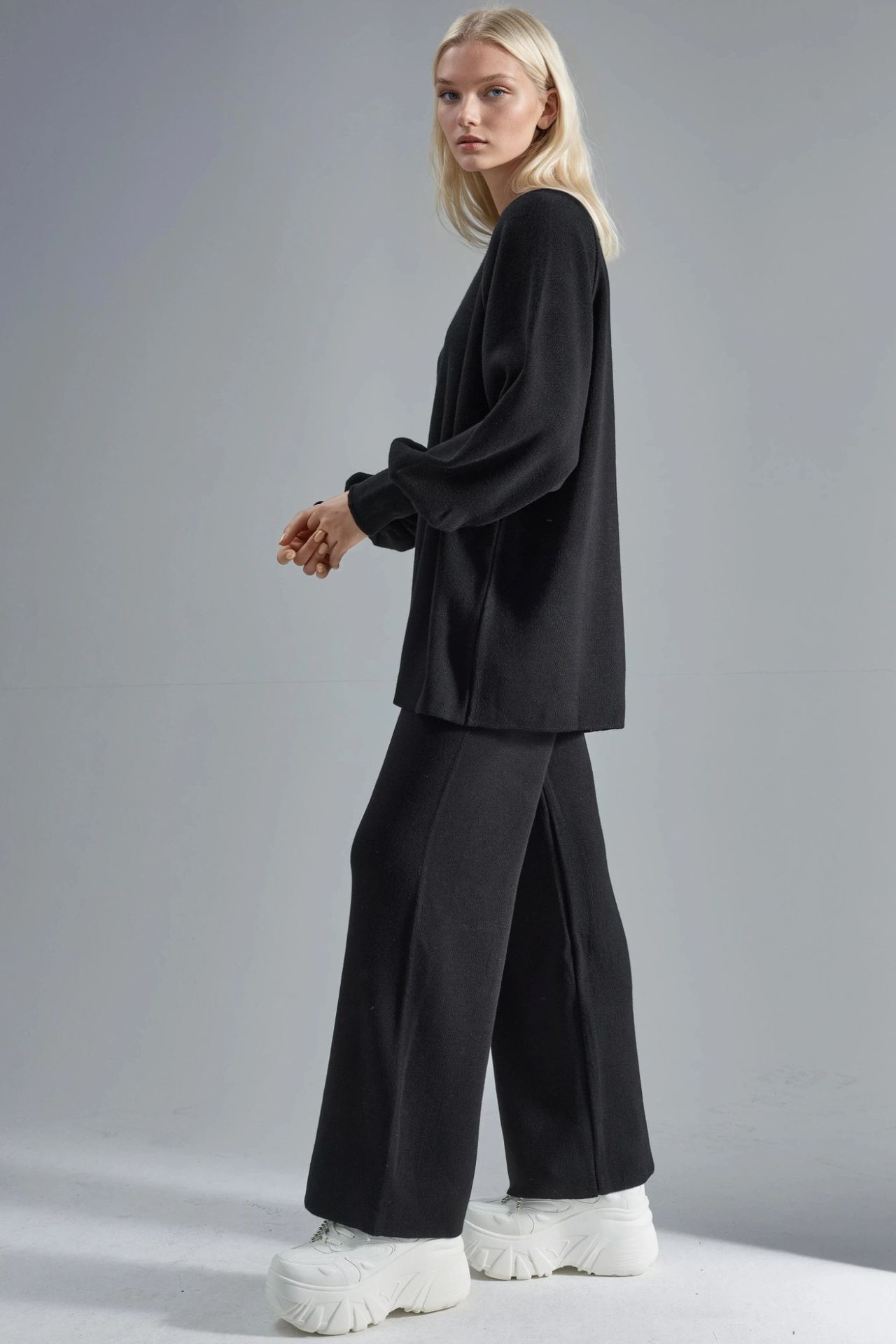 MY FASHION Loose Fit Sweater & Pants Knit Co-ord Set 4