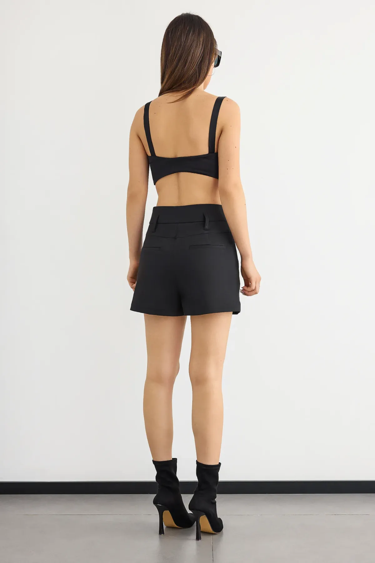 Pleated High-Waist Shorts 4