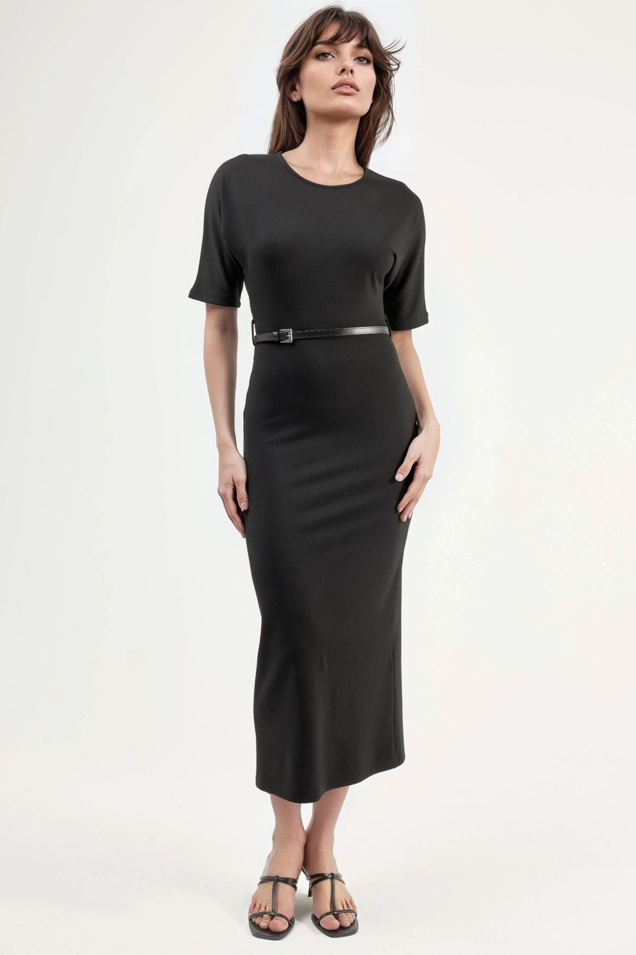 BUSEM Belted Short Sleeve Midi Dress 6
