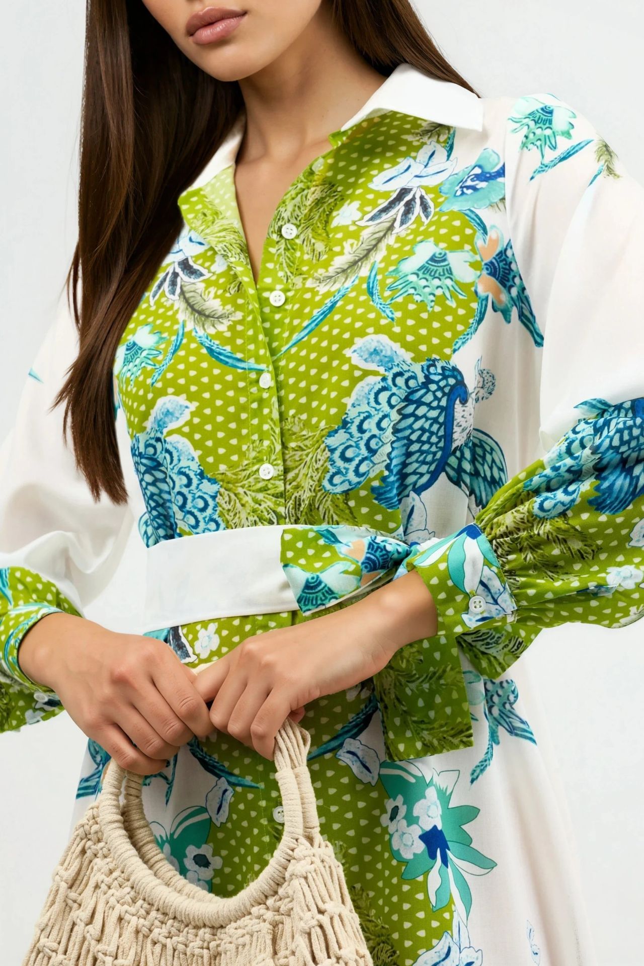MSN Floral Belted Midi Dress 5