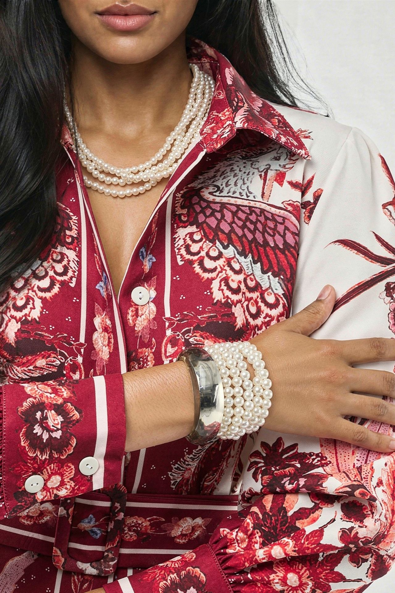 MSN Floral Maxi Shirt Dress with Belt 4