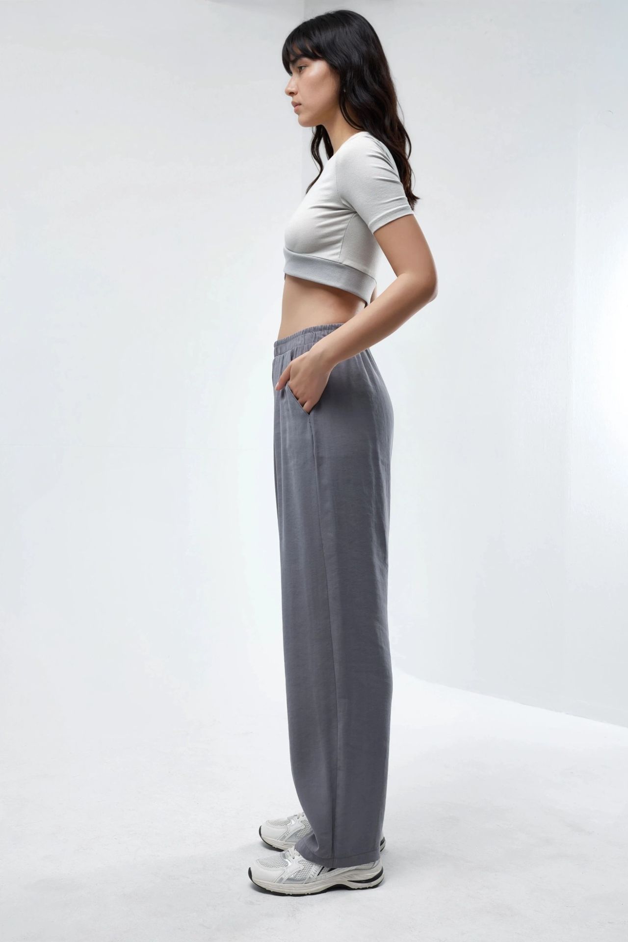 BUSEM Wide Leg Pleated Pants 1