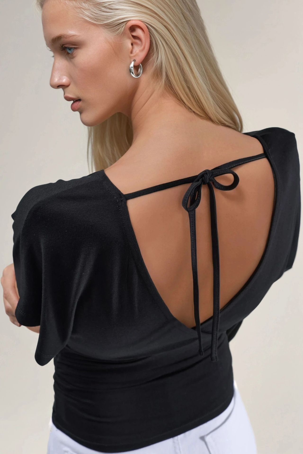 Ruched V-Neck T-Shirt 2