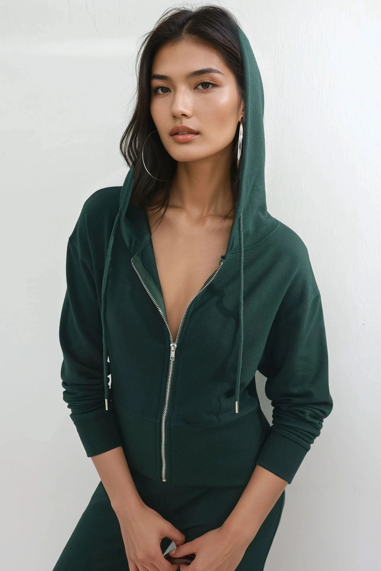 BUSEM Hooded Long Sleeve Zipper Jacket 1