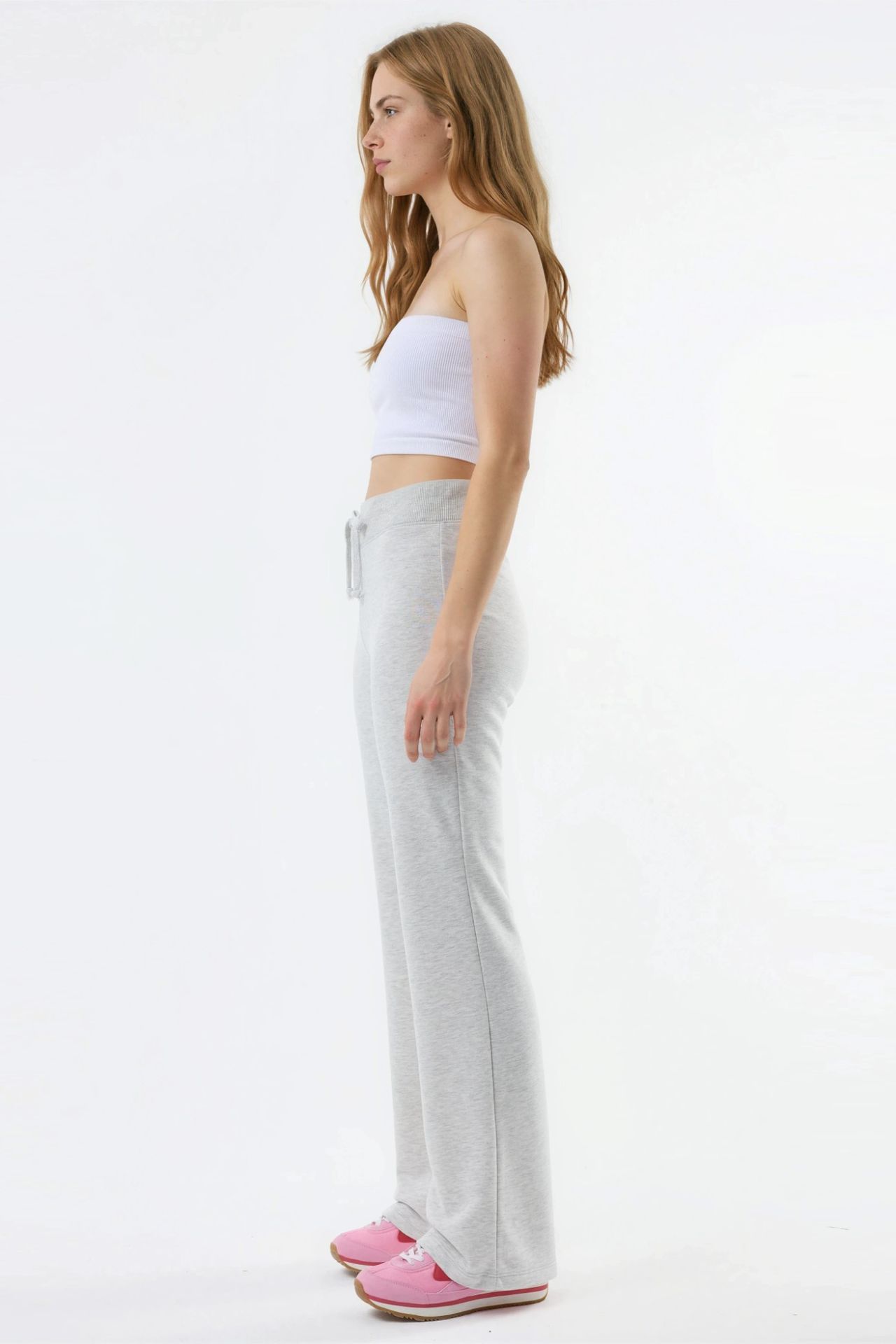 BUSEM Elastic Waist Flare Leg Pants 5