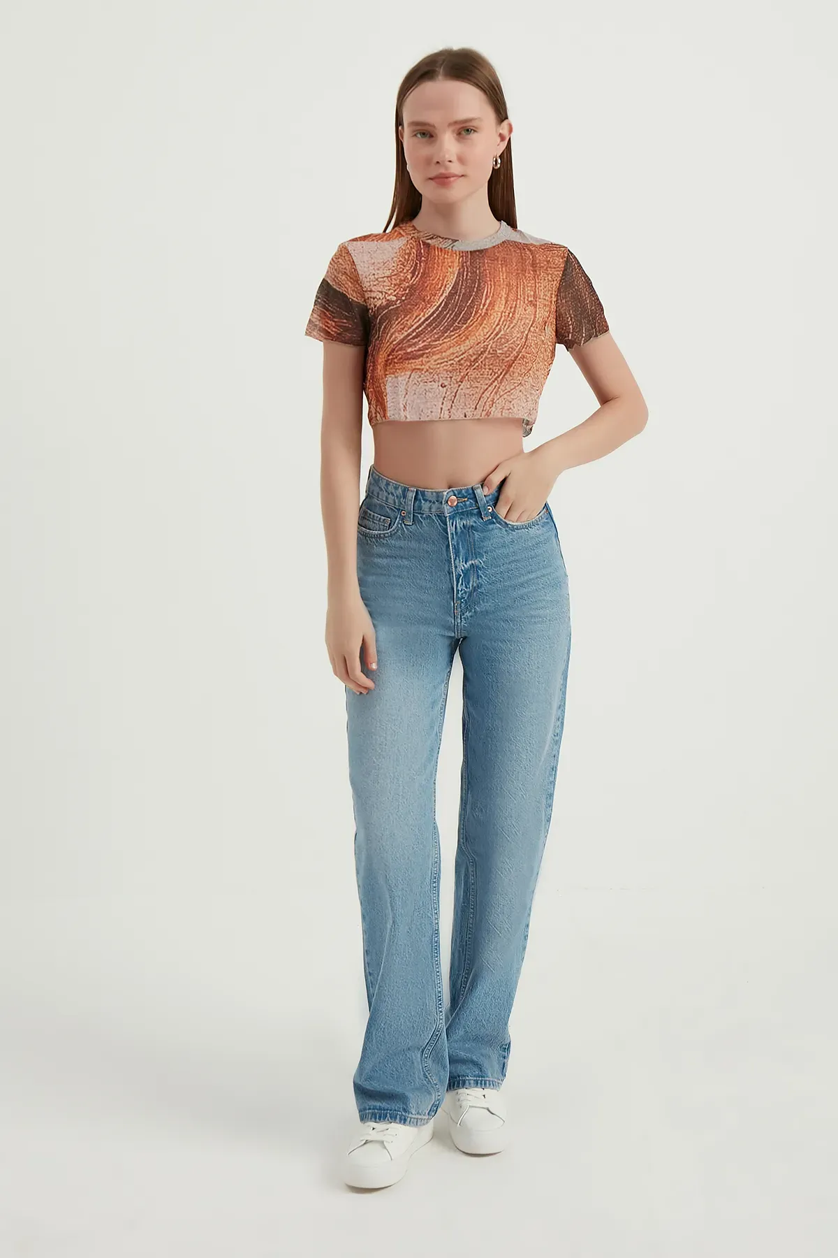 Abstract Tulle Crop Top 3