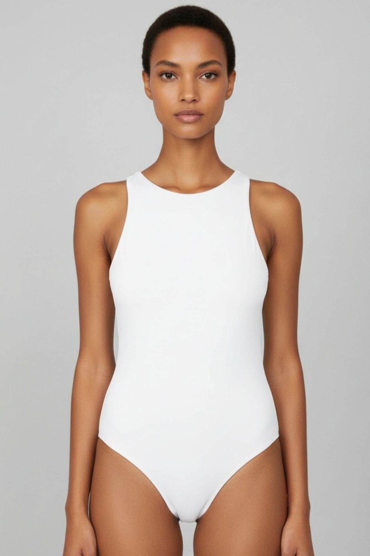 BDART Fitted Sleeveless Crew Neck Bodysuit with Snap Closure 1