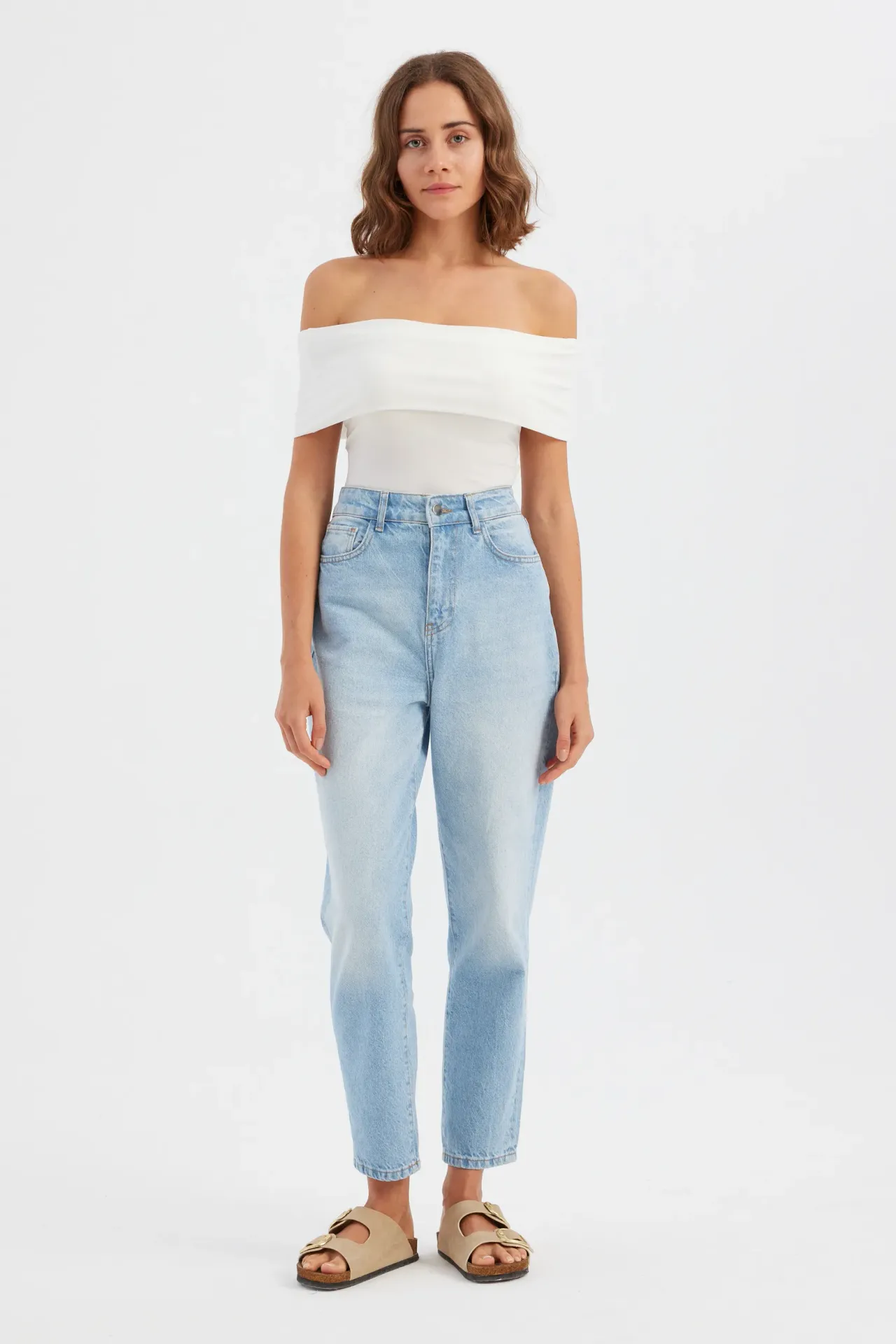 Off-Shoulder Ruched Bodycon Crop Top