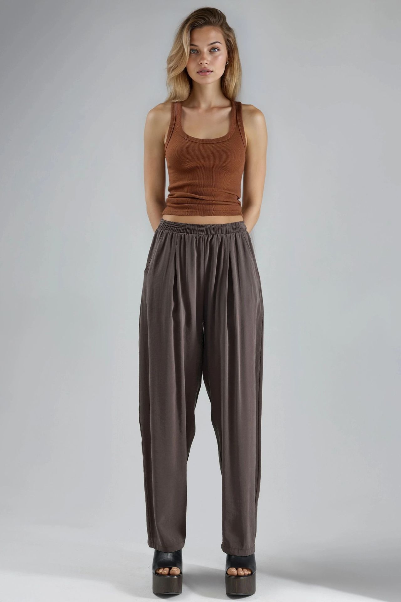BUSEM Wide Leg Pleated Pants 6