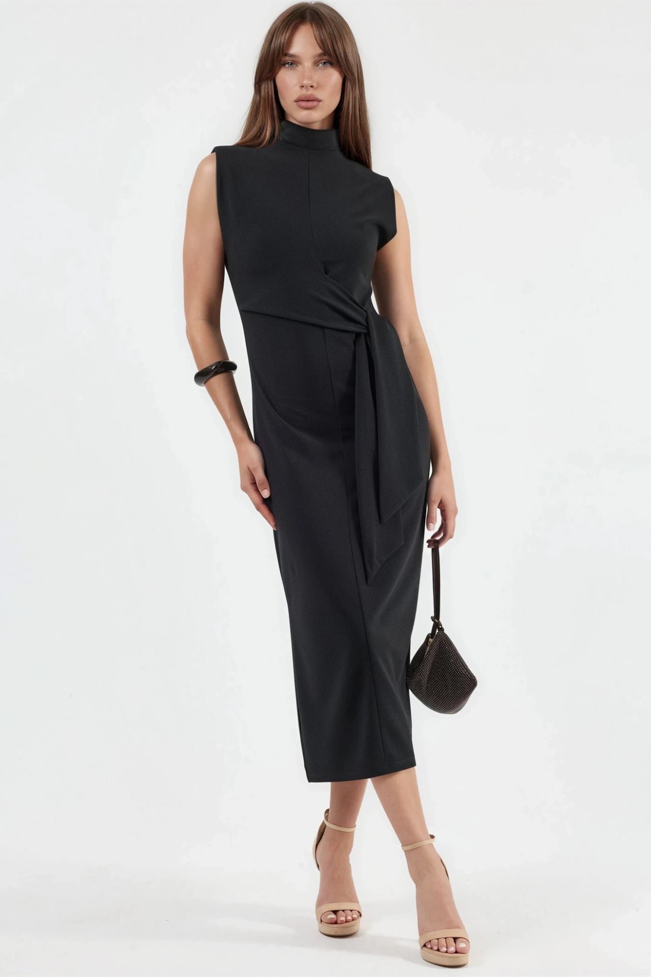 BUSEM Midi Dress with Tie Detail 1
