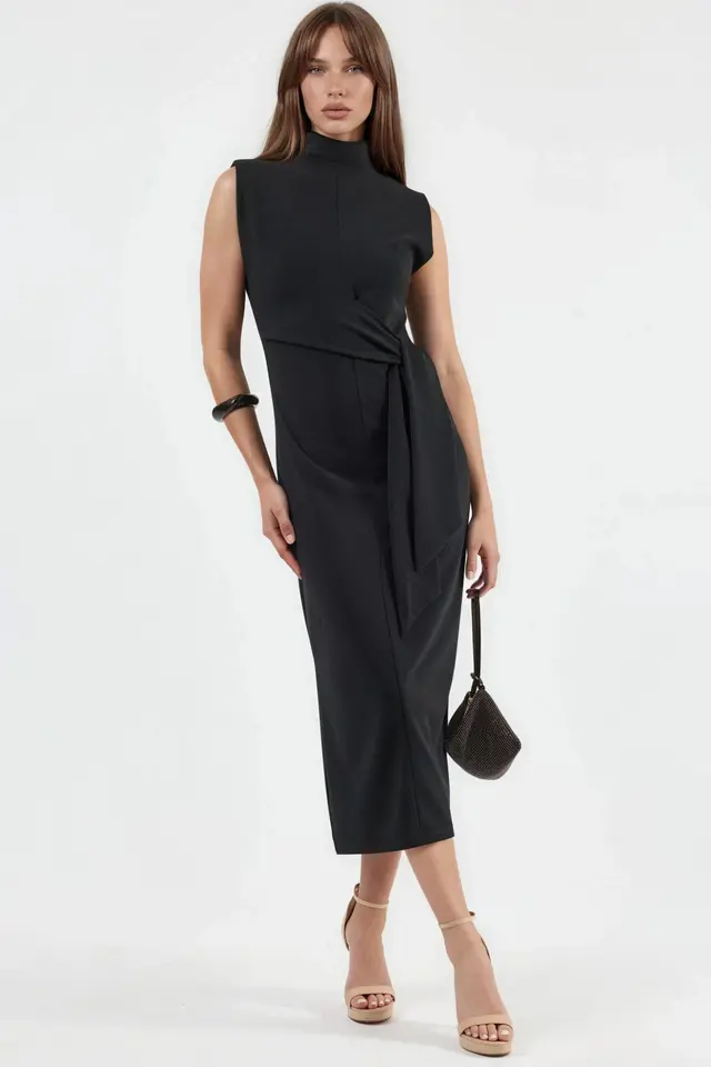 BUSEM Midi Dress with Tie Detail