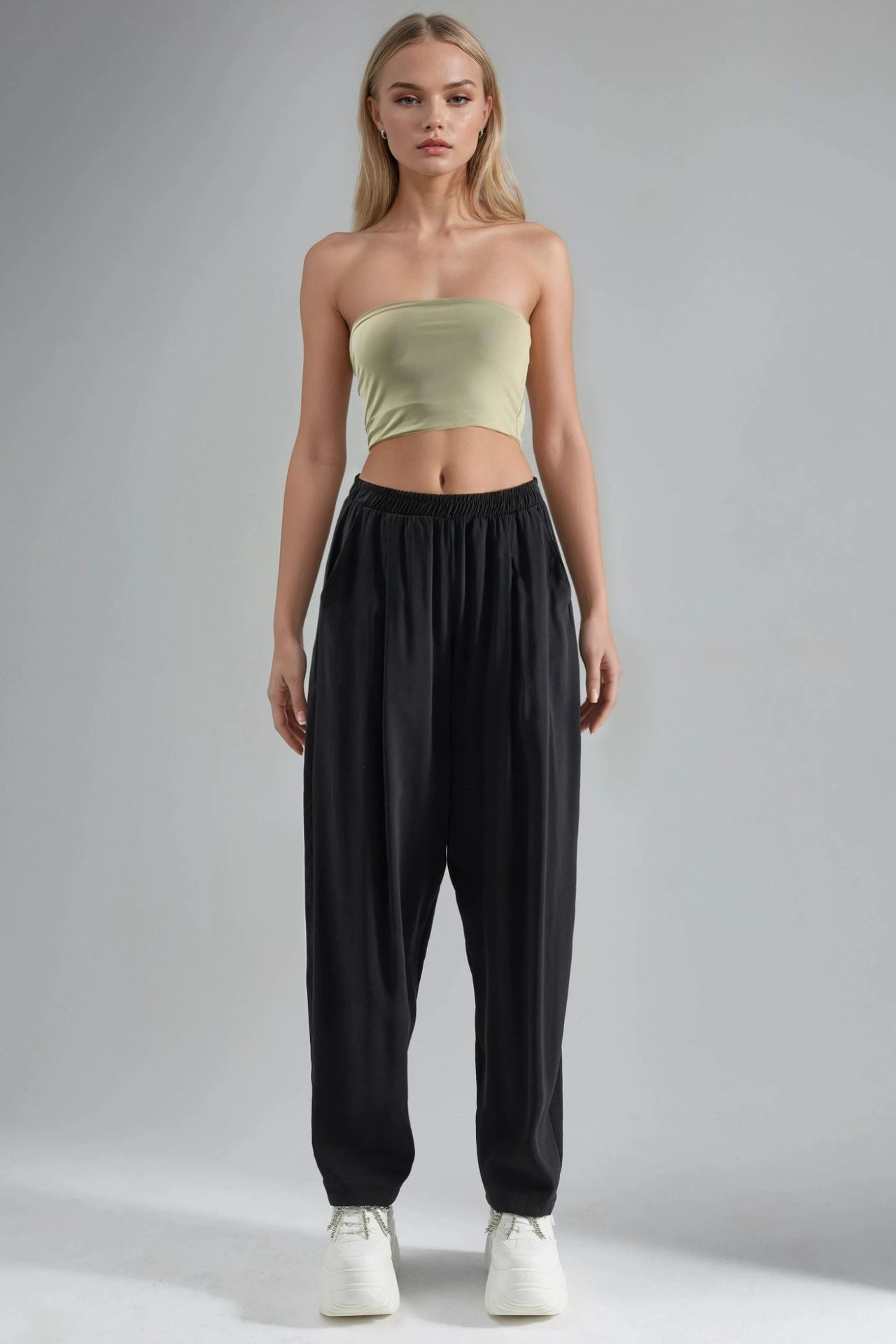BUSEM Wide Leg Pleated Pants 7