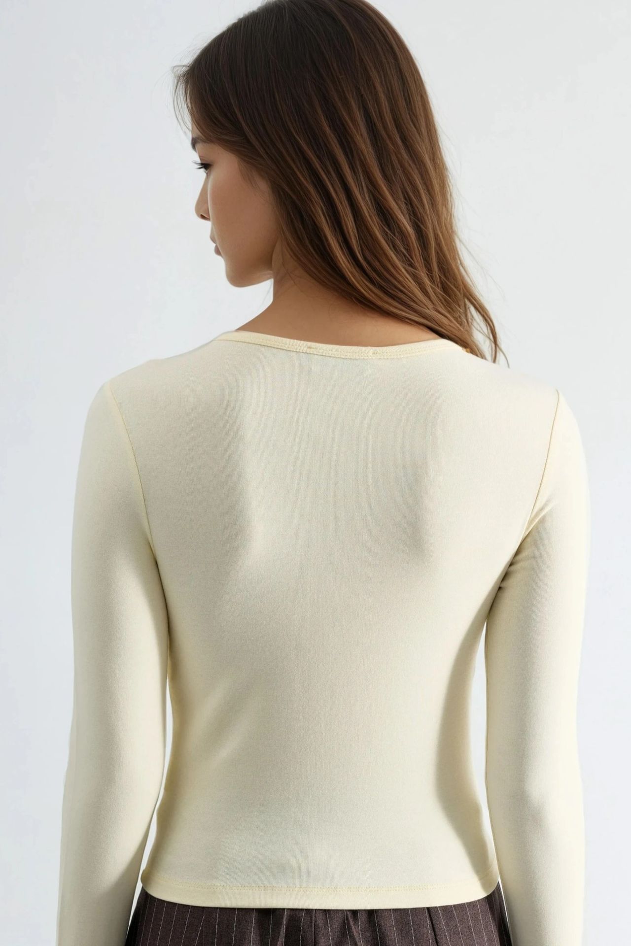 BUSEM Long Sleeve Crew Neck Blouse 3