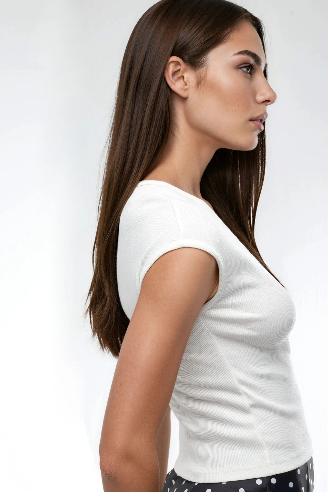 BUSEM V-Neck Ribbed Blouse 3