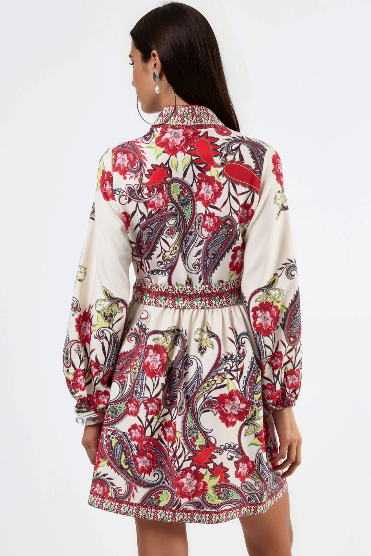 MSN Patterned A-line Mini Dress 3