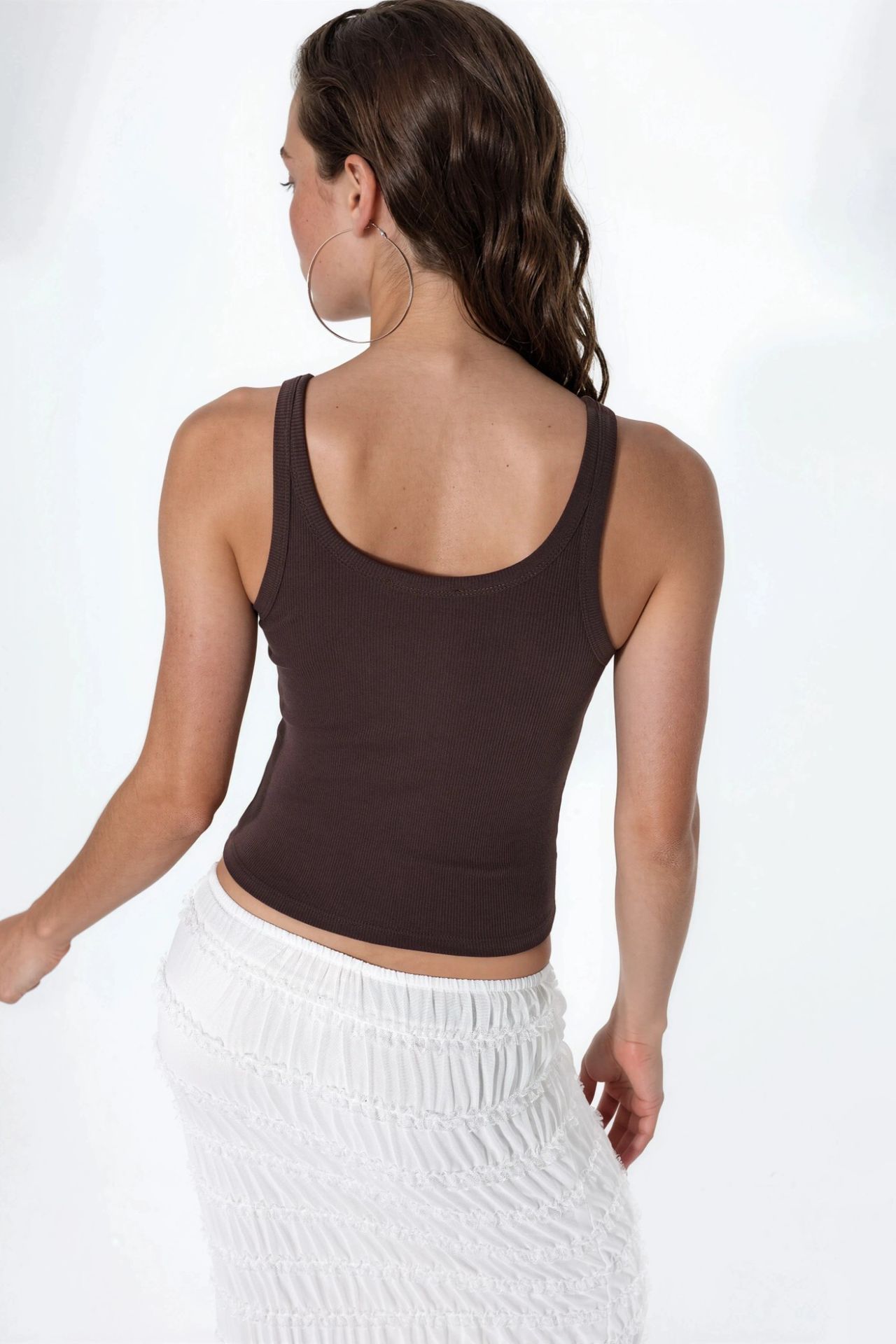 BUSEM Sleeveless Ribbed U Neck Tank Top 3