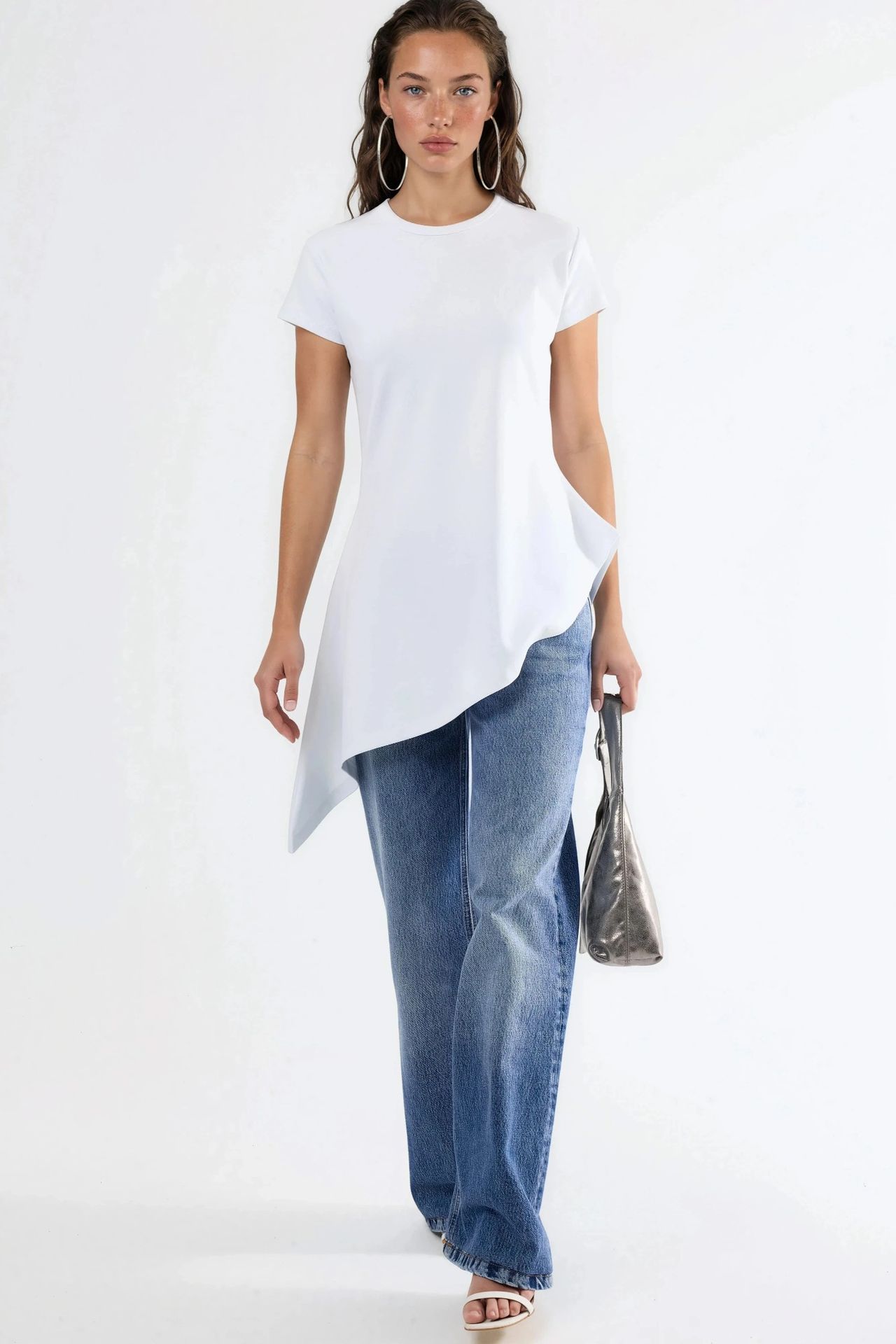 BUSEM Long Cotton-Blend Crew Neck T-Shirt 2
