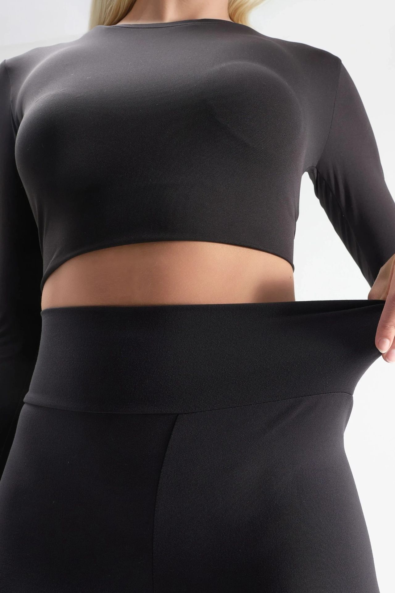 High Waist Soft Textured Biker Shorts Ellie Collection 4