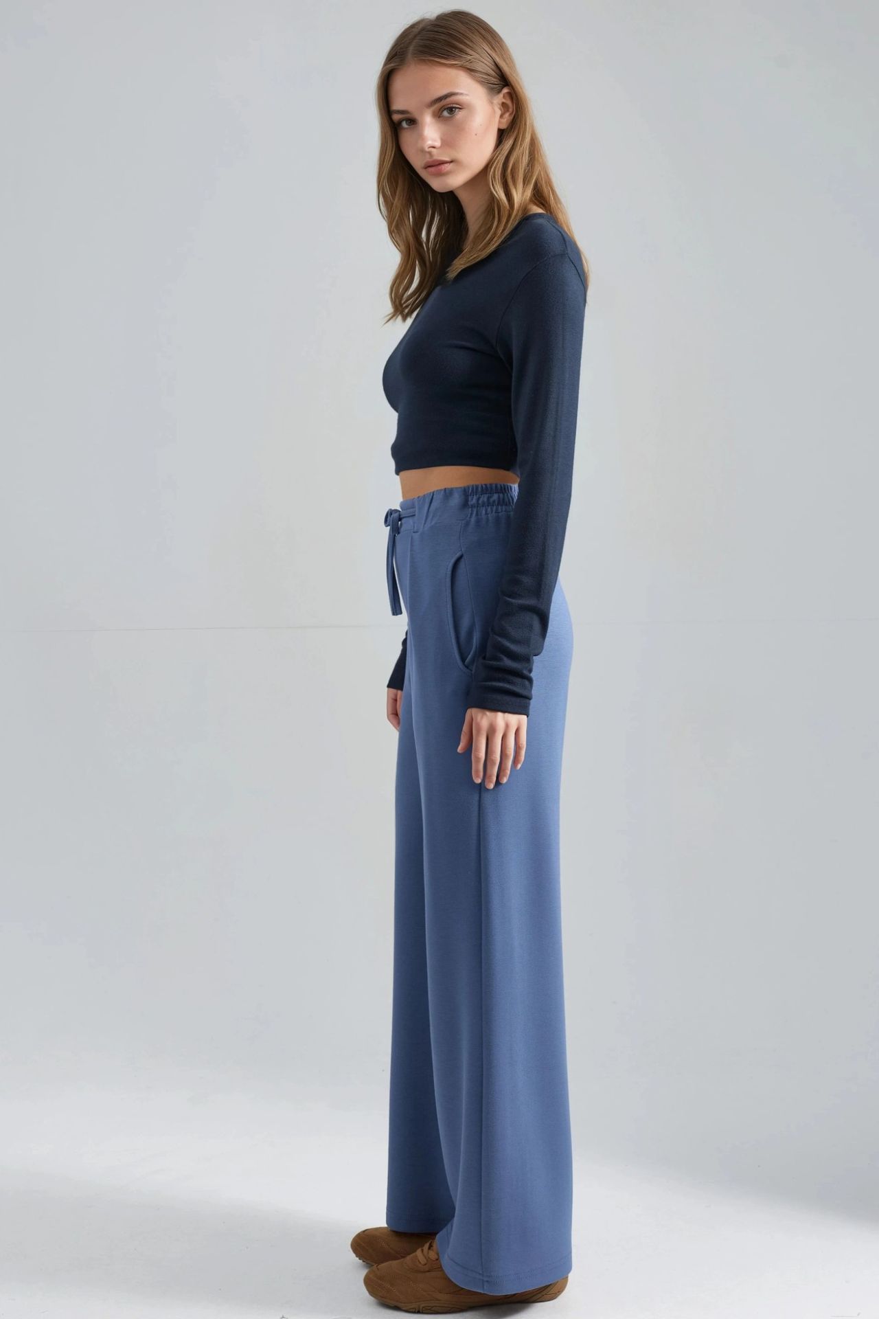 Modal Touch Pleated Palazzo Pants Bersan Collection 2