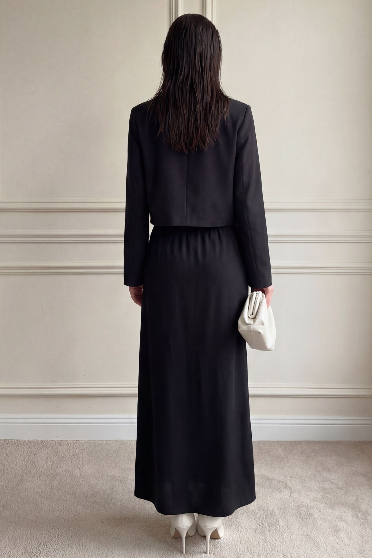 MY FASHION Long Sleeve Buttoned Top & Maxi Skirt Two Piece Set 2